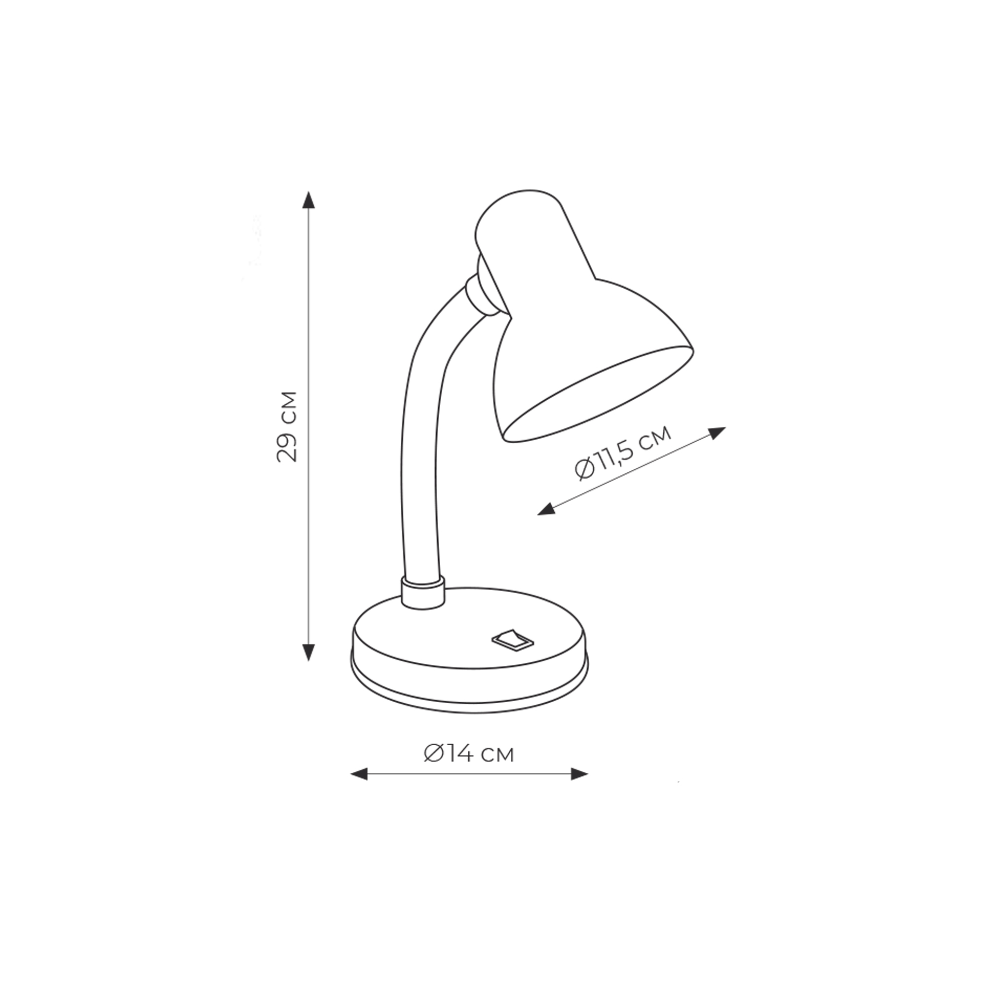 TLI-201 Светильник настольный. Цоколь E27. Цвет красный