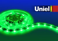 ULS-5050-30LED-m-10mm-IP20-DC12V-7.2W-m-5M-GREEN Гибкая светодиодная лента UNIEL на самоклеящейся основе. Упаковка катушка 5 м. в герметичной упаковке. IP20. Угол излучения 120 . Зеленый свет.
