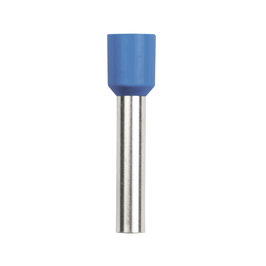 UCT-025-080 BLUE 100 POLYBAG Наконечник-гильза втулочная Е-гильза Uniel сечение проводника 2.5мм2. длина контактной части 8 мм. цвет синий. 100 шт-пакет