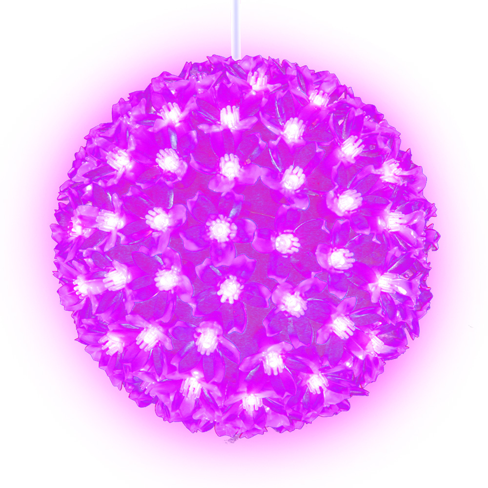 ULD-H2121-200-DTA PINK IP20 SAKURA BALL Фигура светодиодная Шар с цветами сакуры. с контроллером. 200 светодиодов. диаметр 21 см. цвет свечения-розовый. IP20