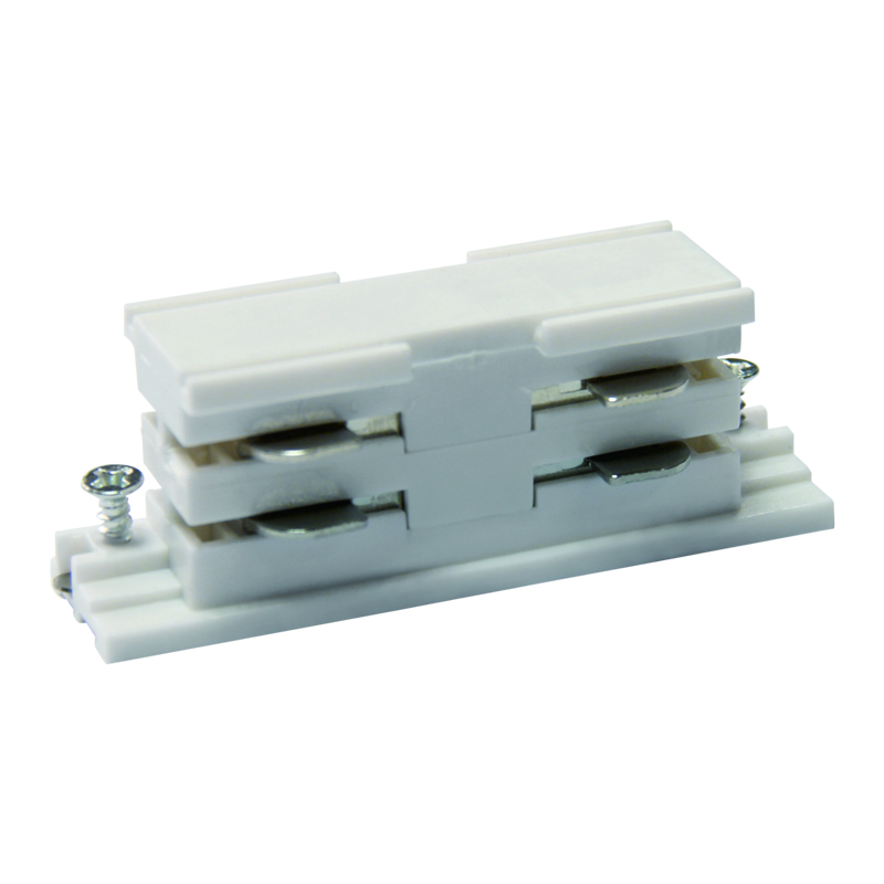 UBX-A11 WHITE 1 POLYBAG Соединитель для 2-х шинопроводов прямой внутренний. Трехфазный. Цвет белый. Упаковка полиэтиленовый пакет.