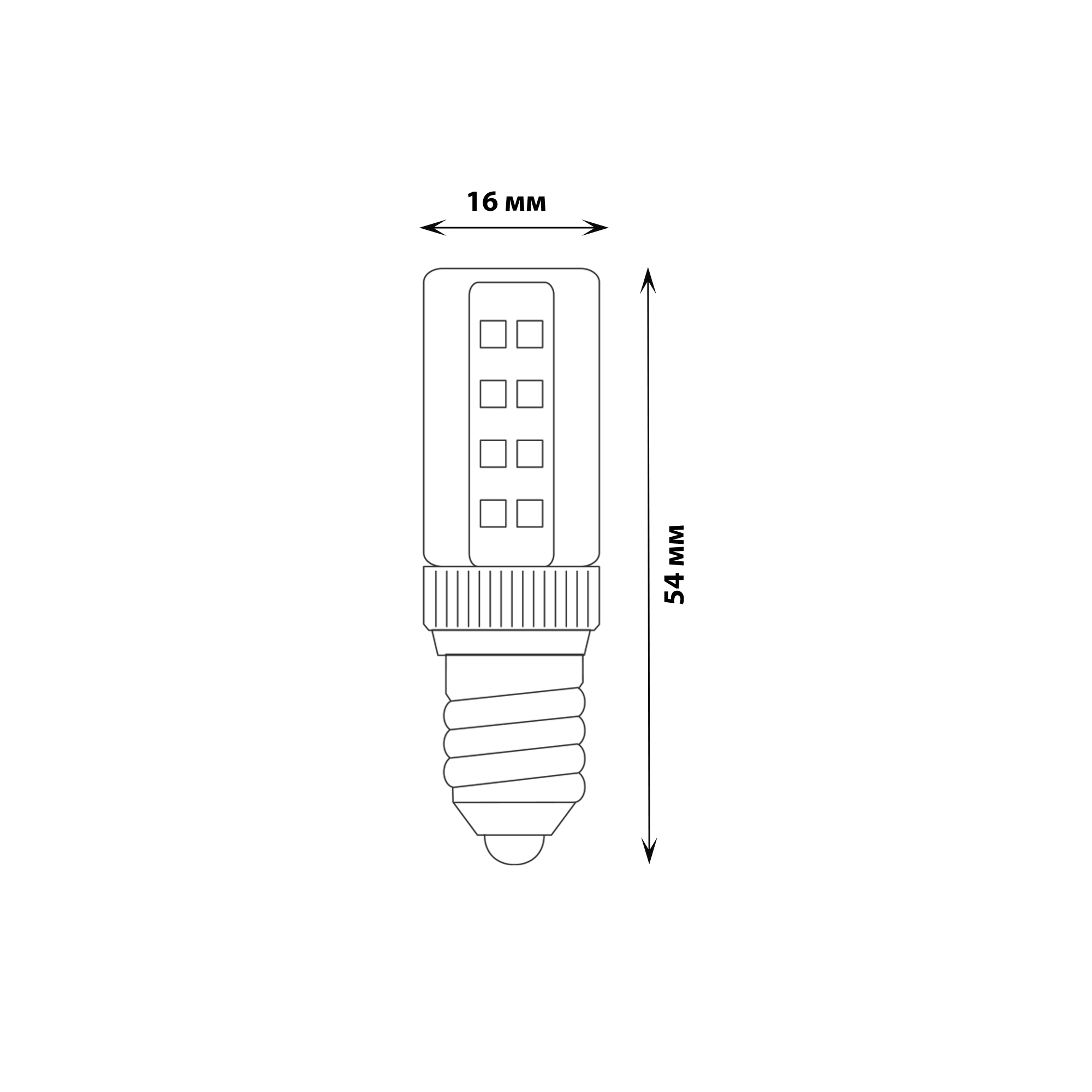 LED-Y16-4W-WW-E14-CL PLZ04WH Лампа светодиодная для холодильников и швейных машин. Прозрачная колба. Цвет свечения теплый белый. Упаковка картон.