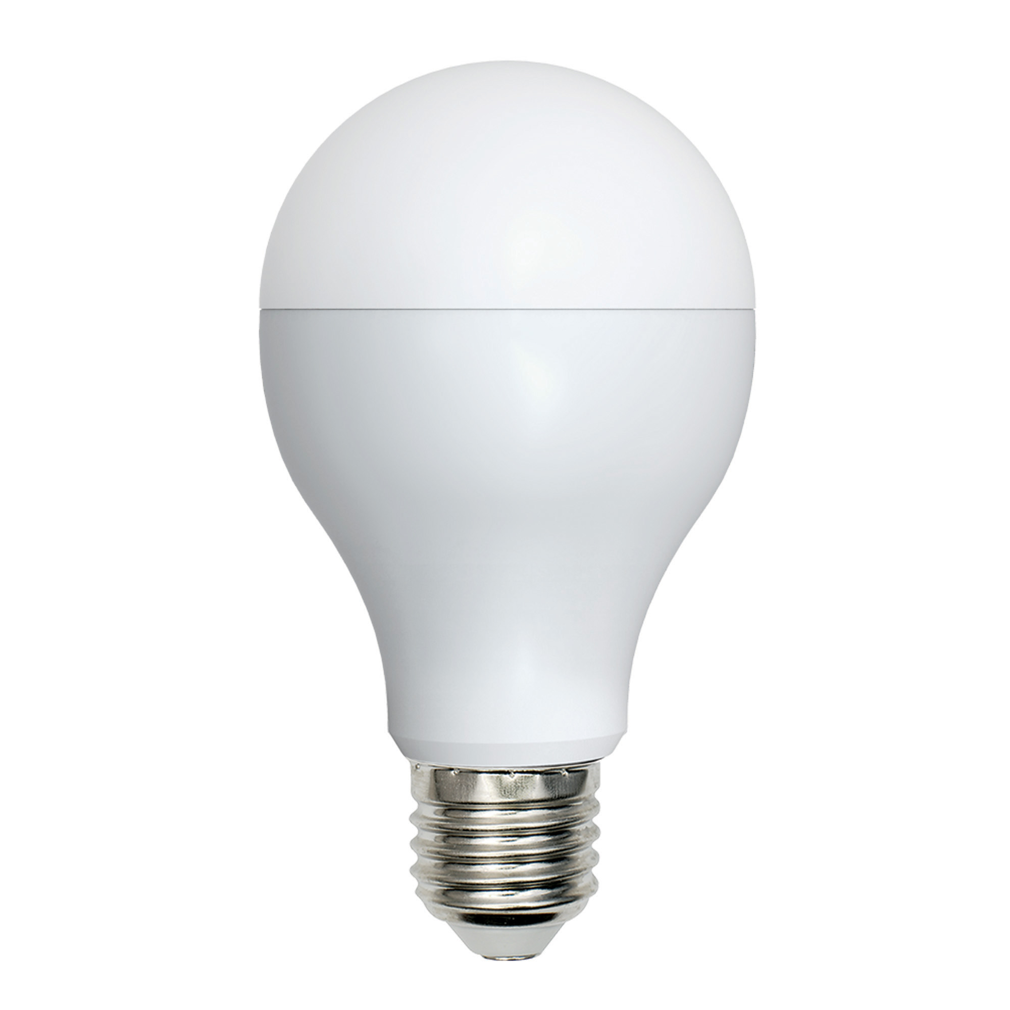 LED-A65-15W-NW-E27-FR-O Лампа светодиодная. Форма A. матовая колба. Материал корпуса пластик. Цвет свечения белый. Серия Optima. Упаковка картон. ТМ Volpe