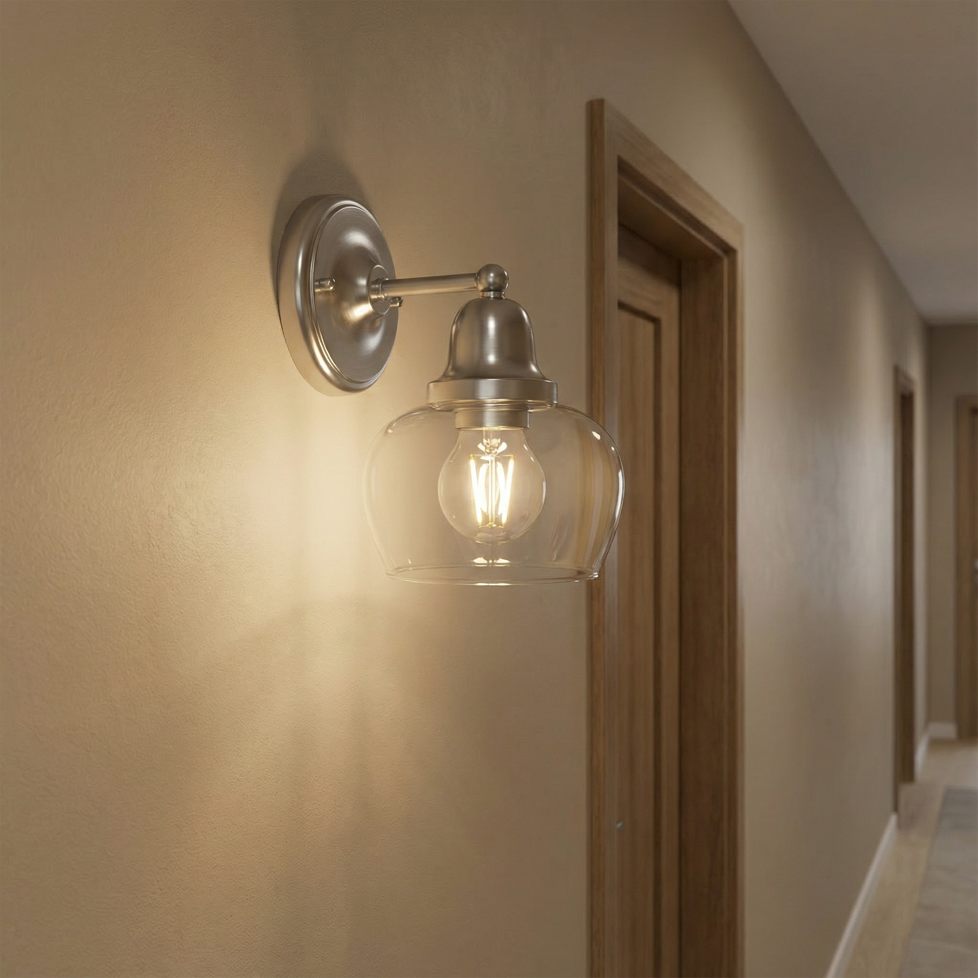 LED-G45-6W-WW-E27-CL PLS02WH Лампа светодиодная. Форма шар. прозрачная. Серия Sky. Теплый белый свет. Картон. ТМ Uniel.