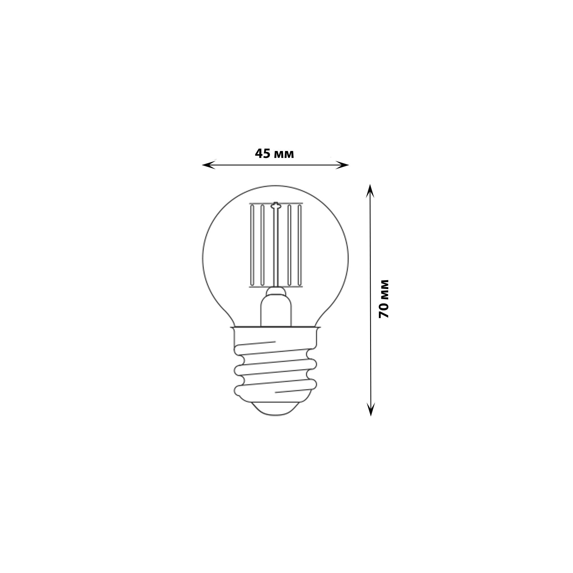 LED-G45-6W-WW-E27-FR PLS02WH Лампа светодиодная. Форма шар. матовая. Серия Sky. Теплый белый свет. Картон. ТМ Uniel.