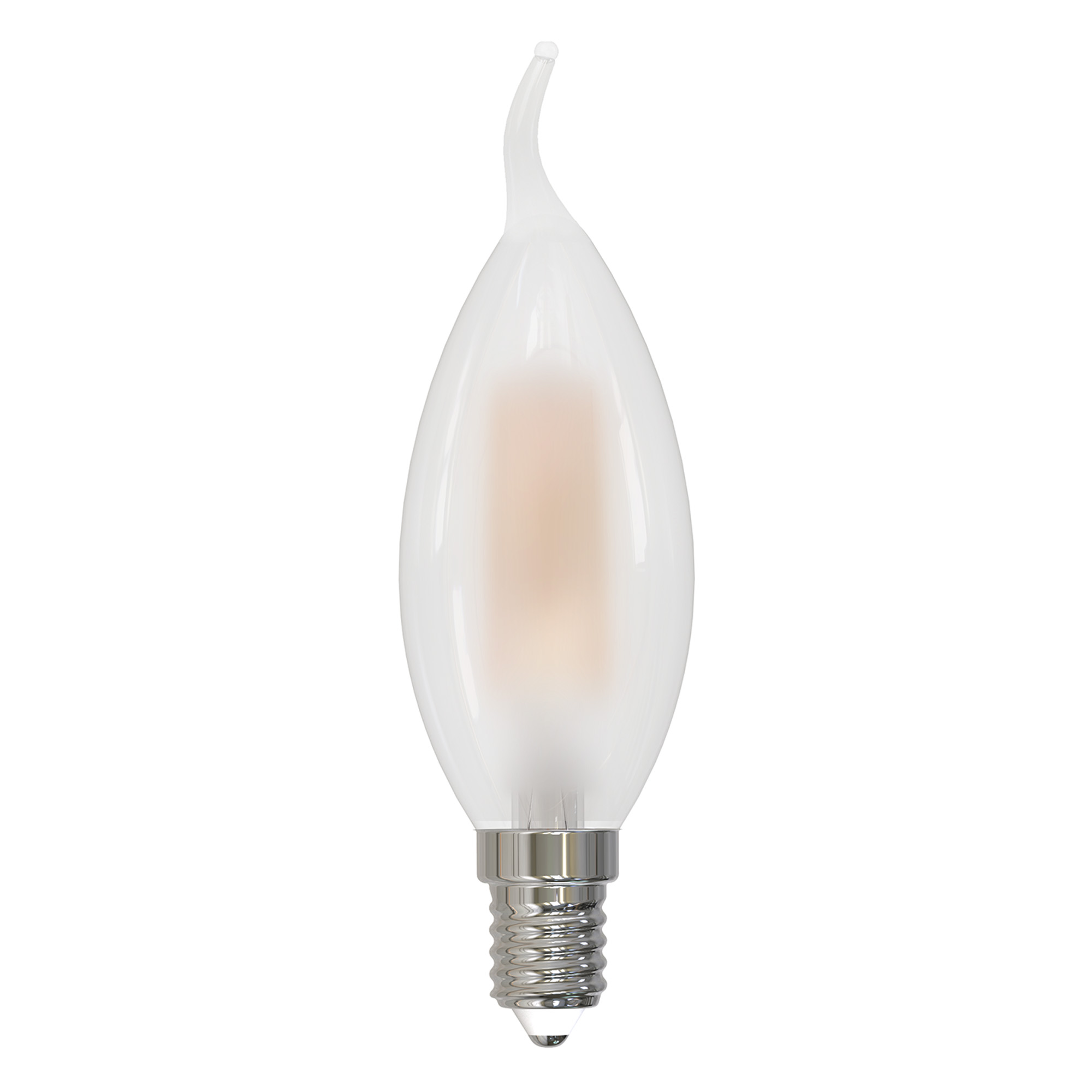 LED-CW35-6W-WW-E14-FR PLS02WH Лампа светодиодная. Форма свеча на ветру. матовая. Серия Sky. Теплый белый свет. Картон. ТМ Uniel.