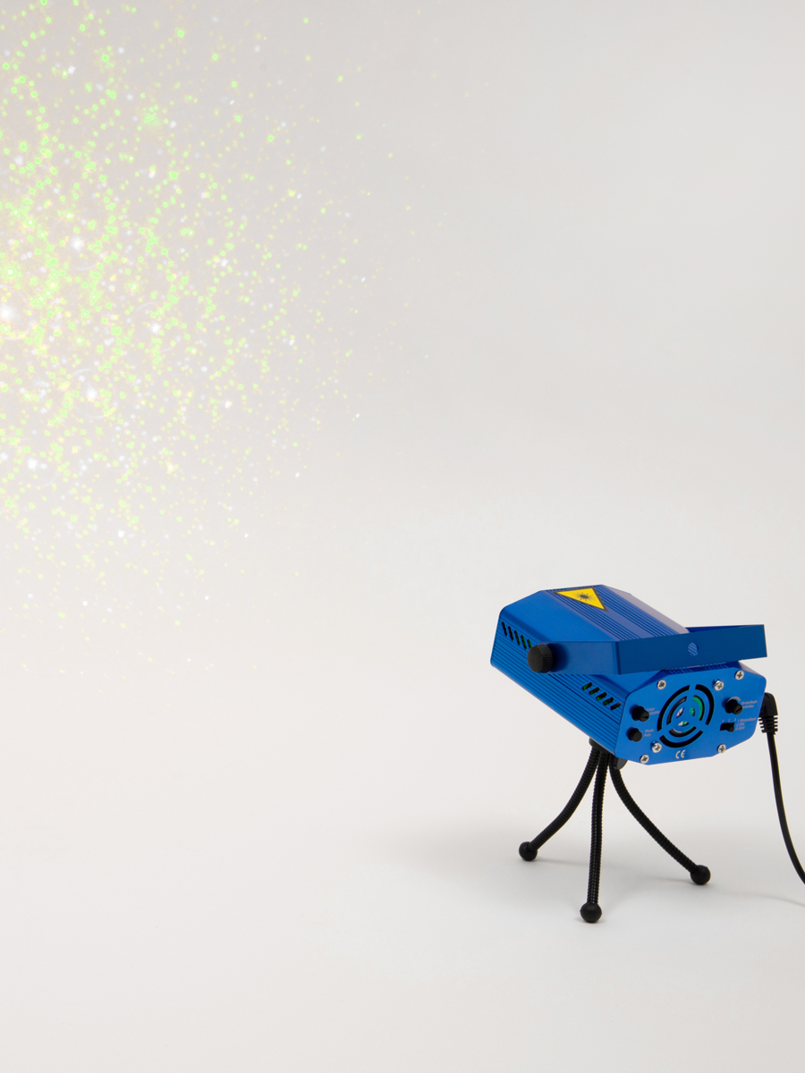 UDL-Q350 6P-G BLUE Лазерный проектор. 6 типов проекции. Микрофон. Регулировка скорости вращения лазера и частоты пульсации. ТМ Volpe.