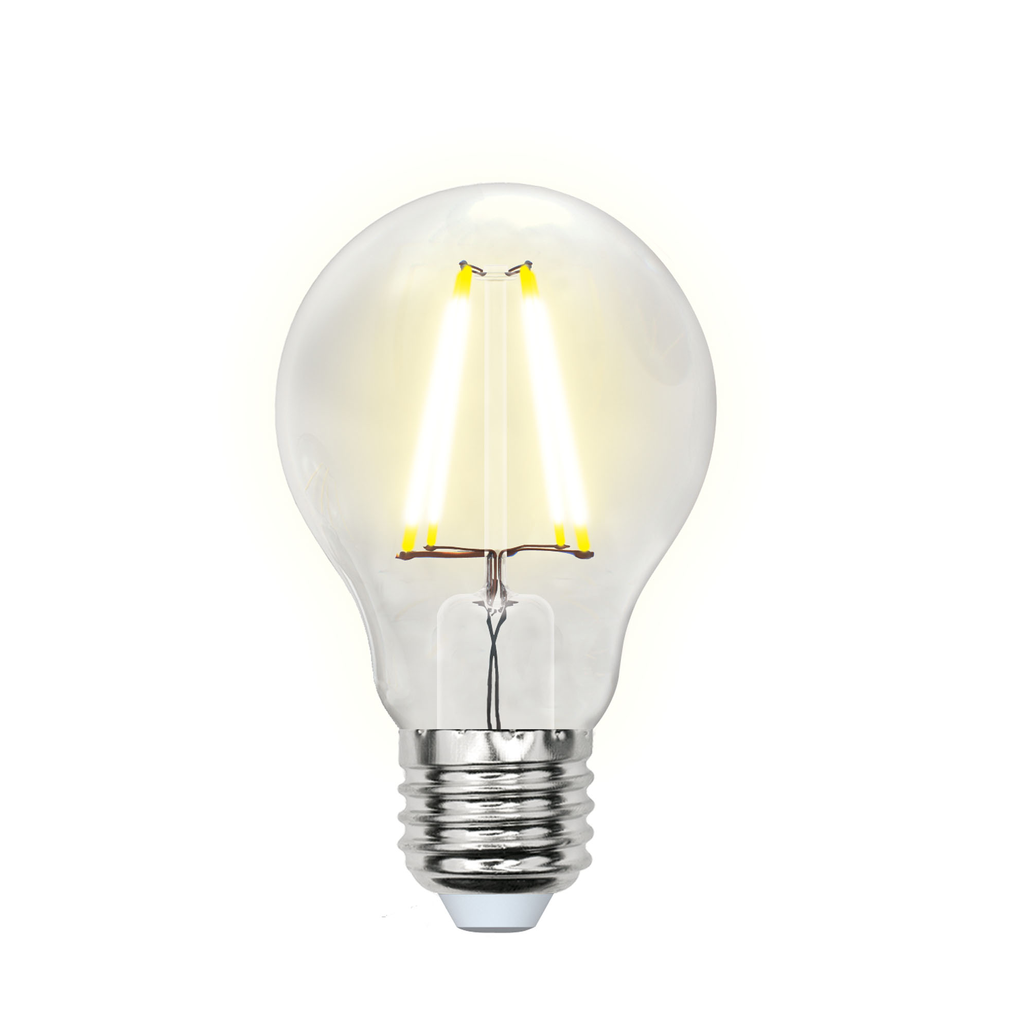LED-A60-8W-NW-E27-CL PLS02WH Лампа светодиодная. Форма A. прозрачная. Серия Sky. Белый свет. Картон. ТМ Uniel