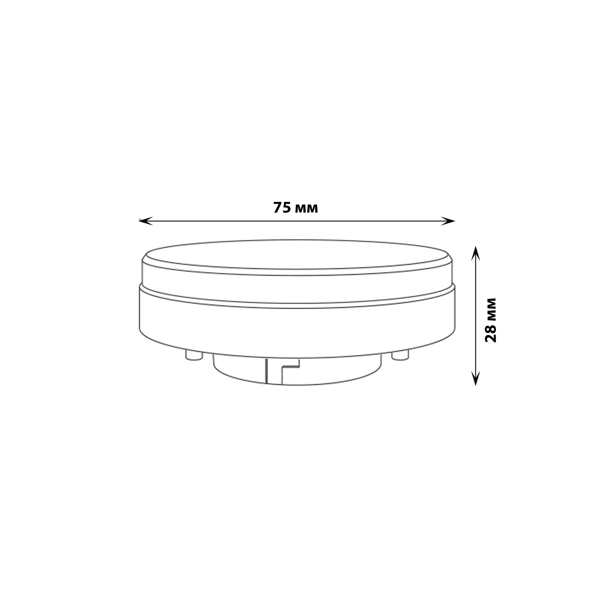 LED-GX53-6W-WW-GX53-FR PLZ01WH Лампа светодиодная. матовая. Теплый белый свет. Картон. ТМ Uniel.
