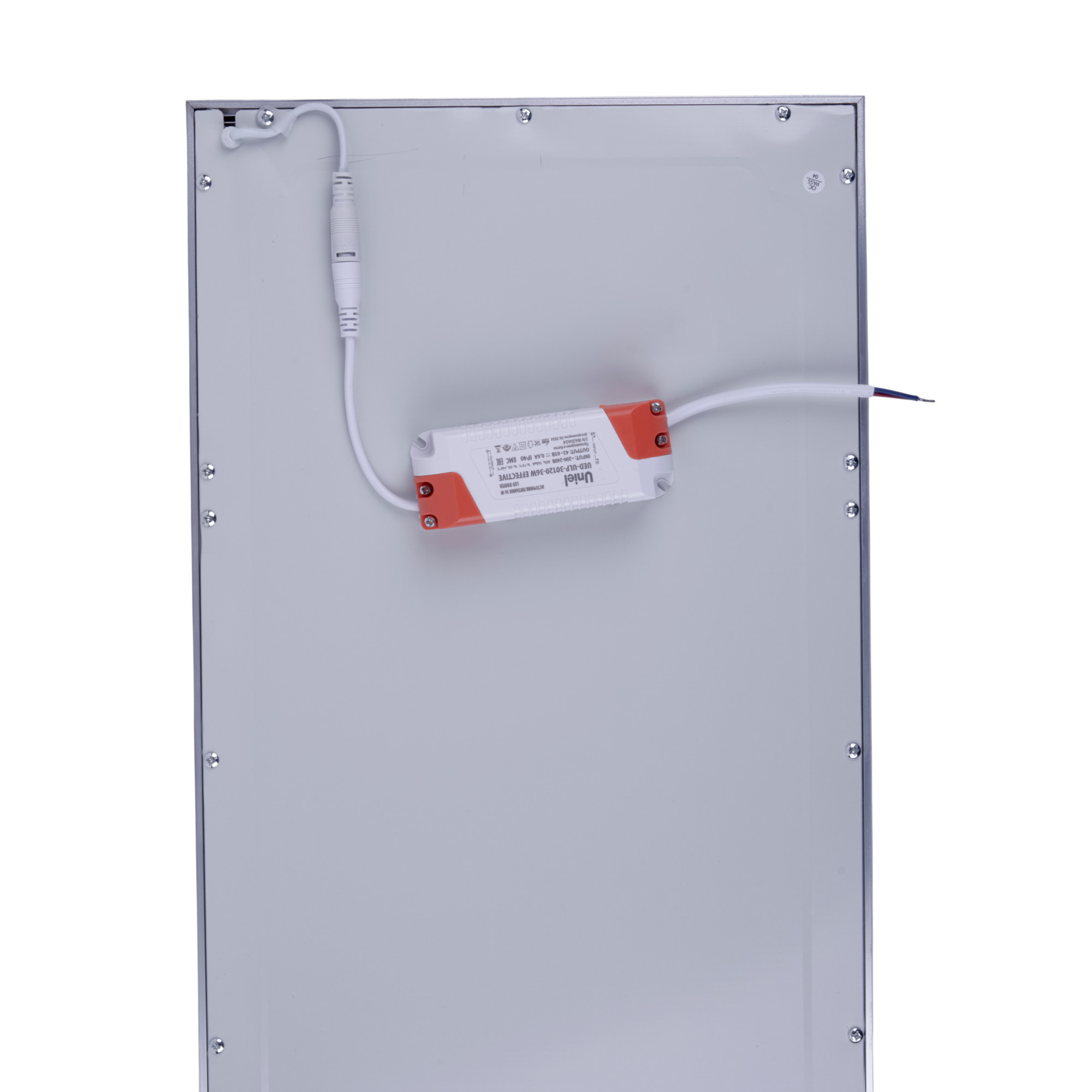 ULP-30120-36W-NW EFFECTIVE SILVER Светильник светодиодный потолочный встраиваемый. Белый свет 4000K. Корпус серебристый. В комплекте с и-п. ТМ Uniel.