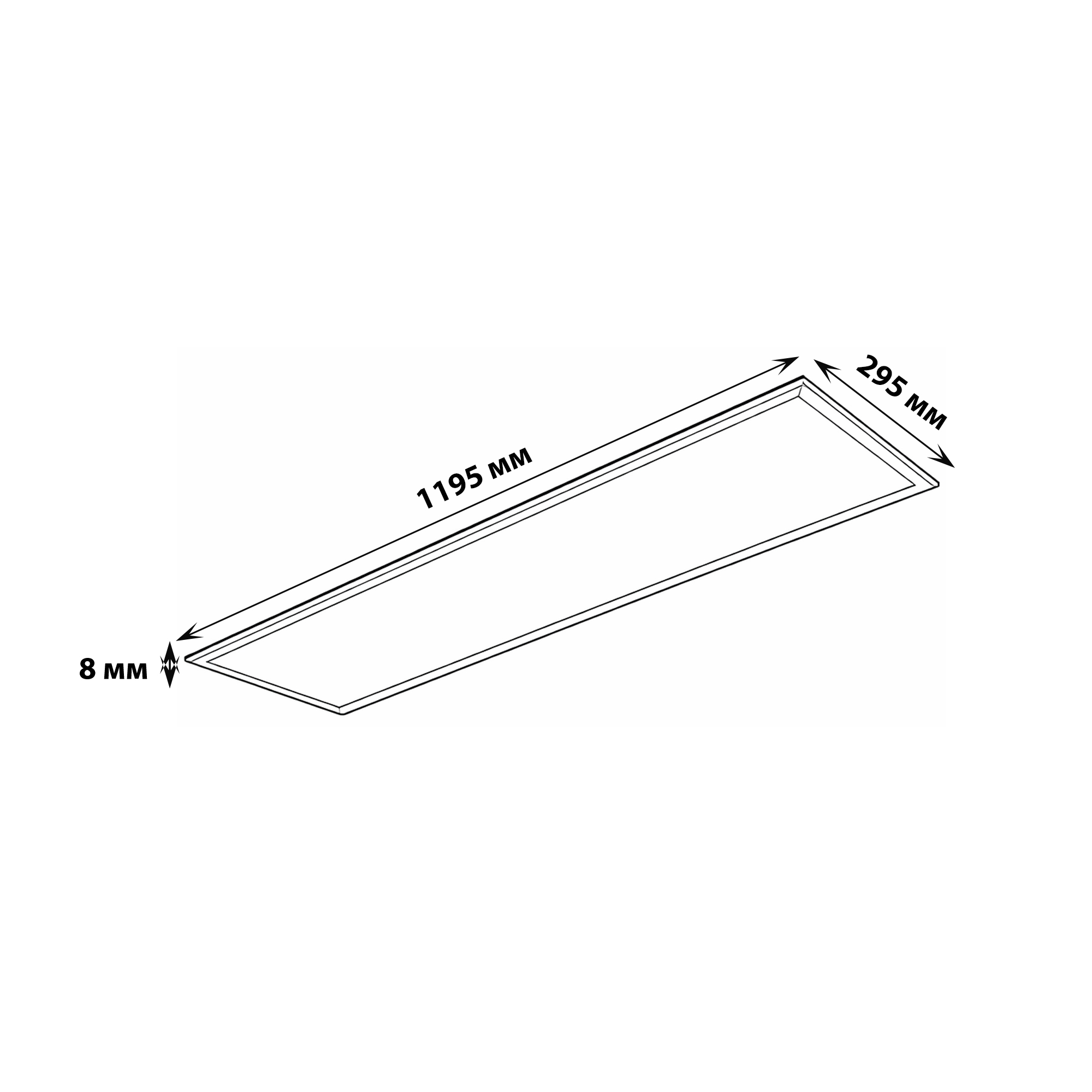 ULP-30120-36W-NW EFFECTIVE SILVER Светильник светодиодный потолочный встраиваемый. Белый свет 4000K. Корпус серебристый. В комплекте с и-п. ТМ Uniel.
