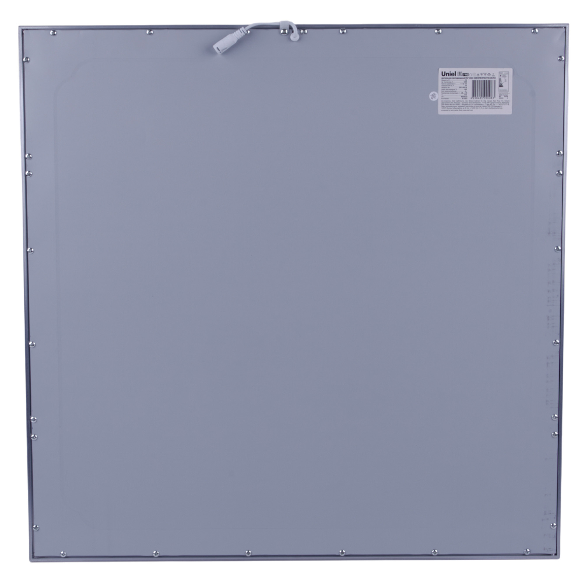 ULP-6060-42W-DW EFFECTIVE SILVER Светильник светодиодный потолочный встраиваемый. Дневной свет 6500K. Корпус серебристый. В комплекте с и-п. ТМ Uniel.