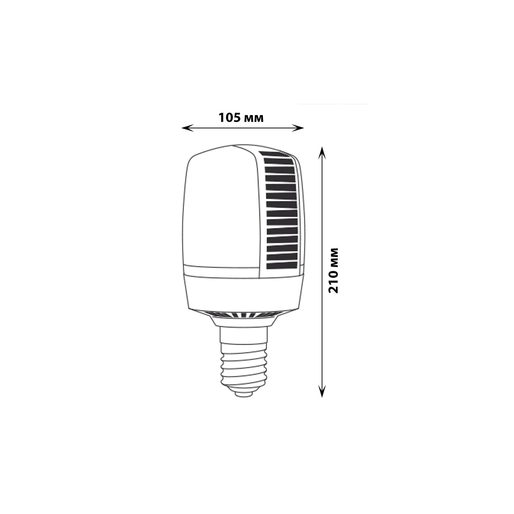 LED-M105-70W-DW-E40-FR ALV02WH Лампа светодиодная. матовая. Серия Venturo. Дневной свет 6500K. Картон. ТМ Uniel