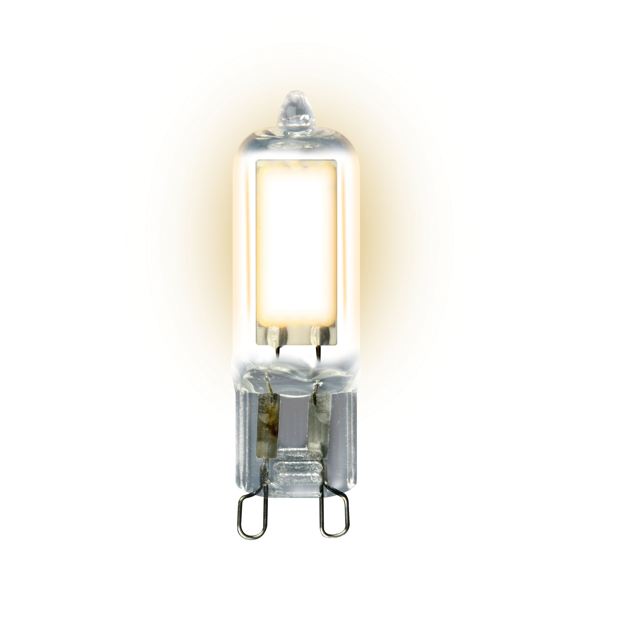 LED-JCD-4W-WW-G9-CL GLZ01TR Лампа светодиодная. прозрачная. Теплый белый свет 3000К. Картон. ТМ Uniel