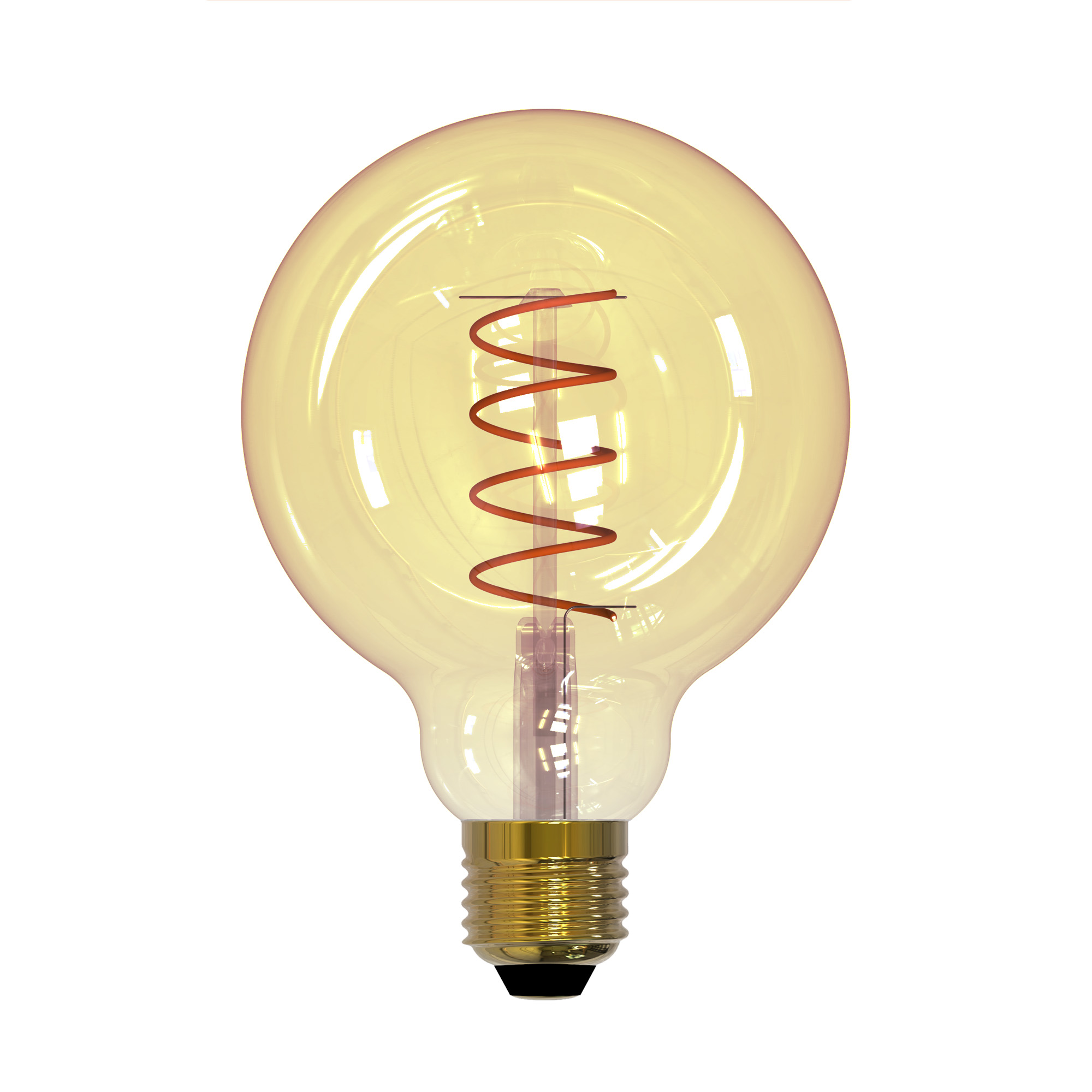 LED-G95-4W-GOLDEN-E27-CW GLV21GO Лампа светодиодная Vintage. Форма шар. золотистая колба. Cпиральная нить. Картон. ТМ Uniel
