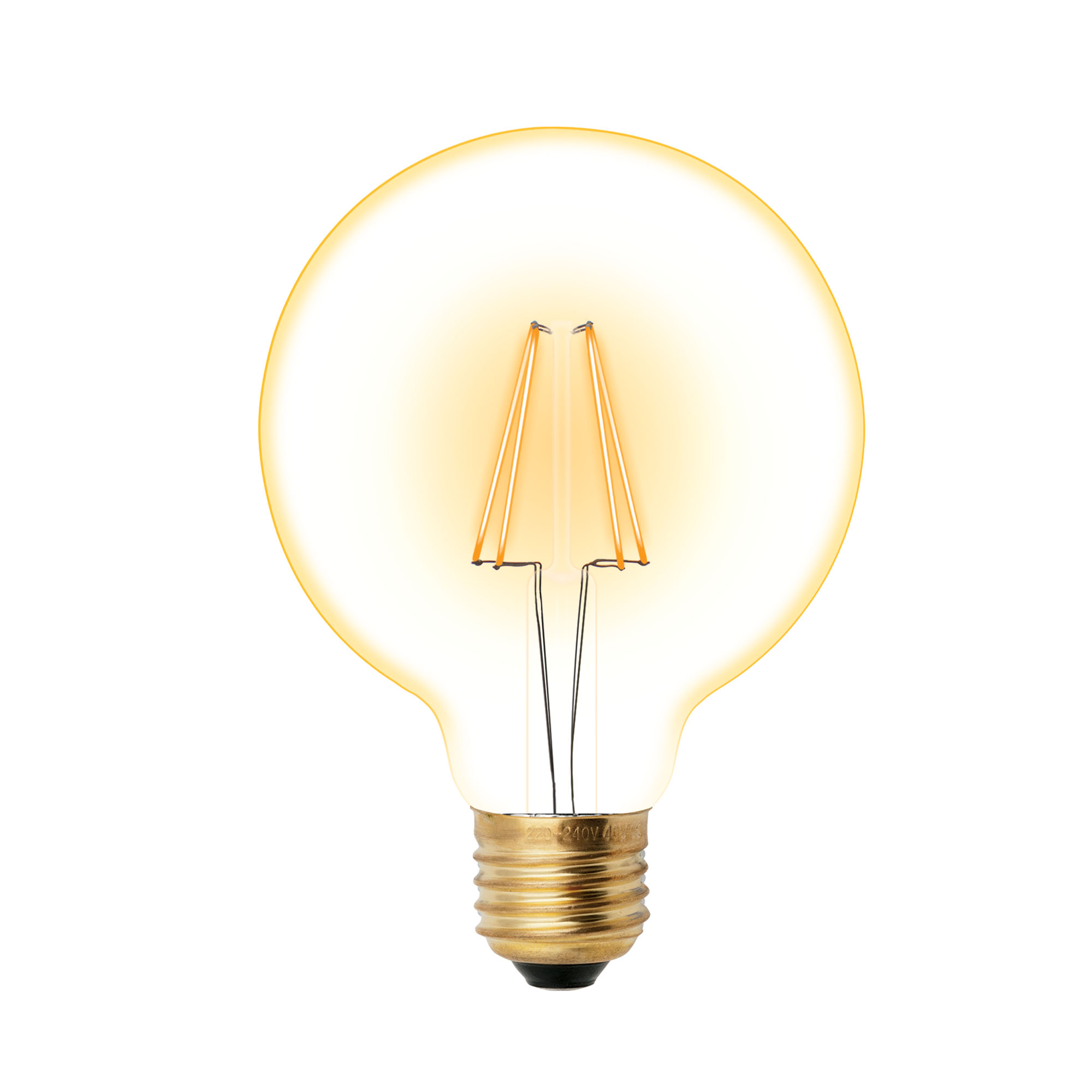 LED-G95-6W-GOLDEN-E27 GLV21GO Лампа светодиодная Vintage. Форма шар. золотистая колба. Картон. ТМ Uniel