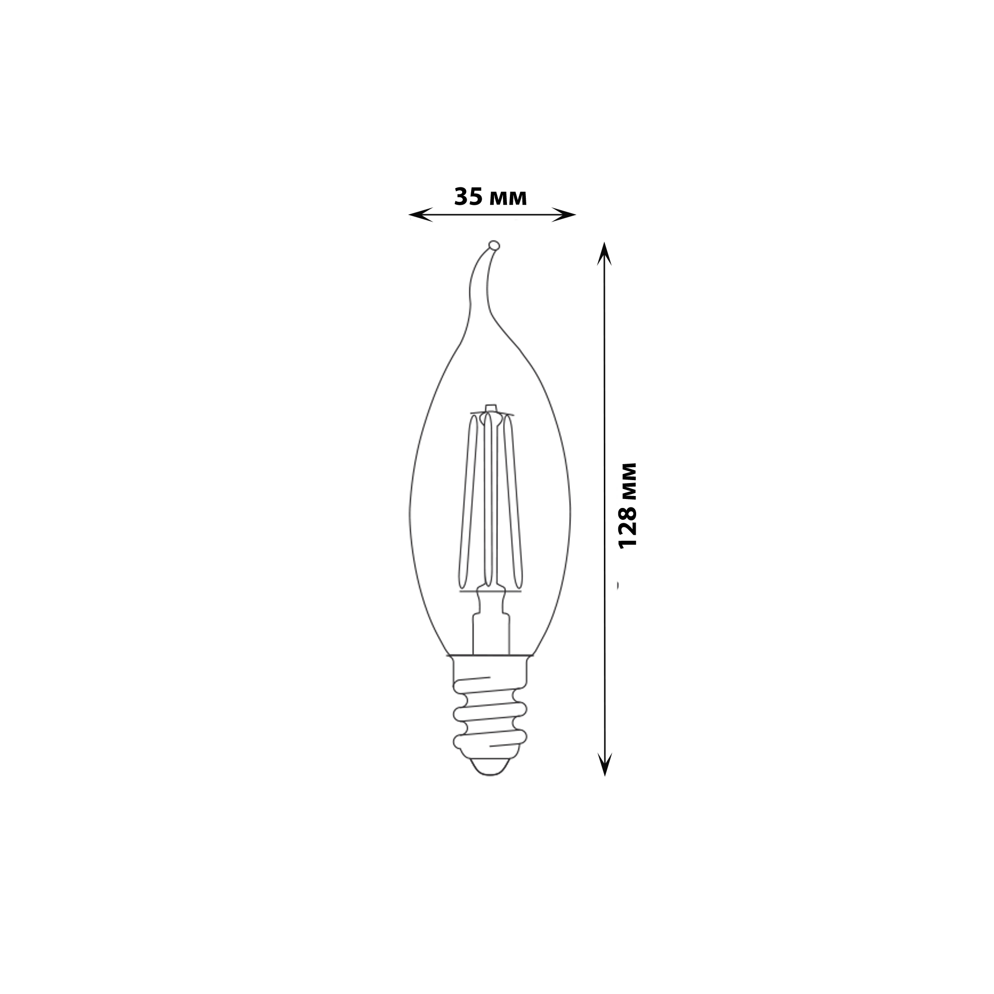 LED-CW35-5W-WW-E14-CL-MB GLM10TR Лампа светодиодная. Форма свеча на ветру. прозрачная. Серия Multibright. Теплый белый свет 3000K. 100-50-10. Картон. ТМ Uniel.