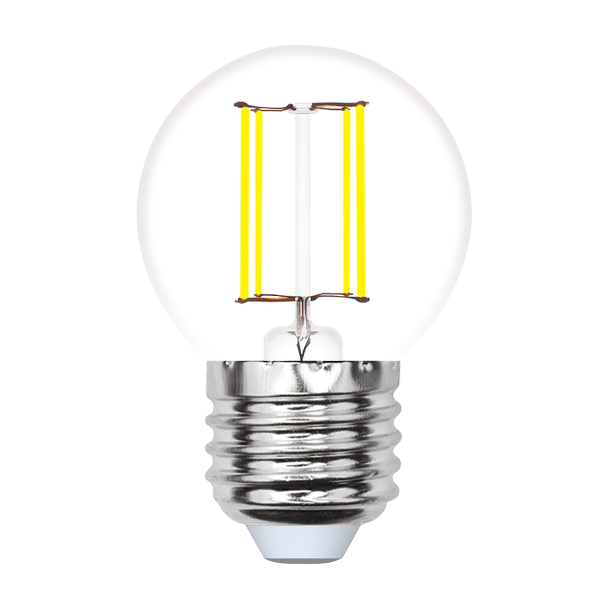 LED-G45-5W-WW-E27-CL-MB GLM10TR Лампа светодиодная. Форма шар. прозрачная. Серия Multibright. Теплый белый свет 3000K. 100-50-10. Картон. ТМ Uniel.