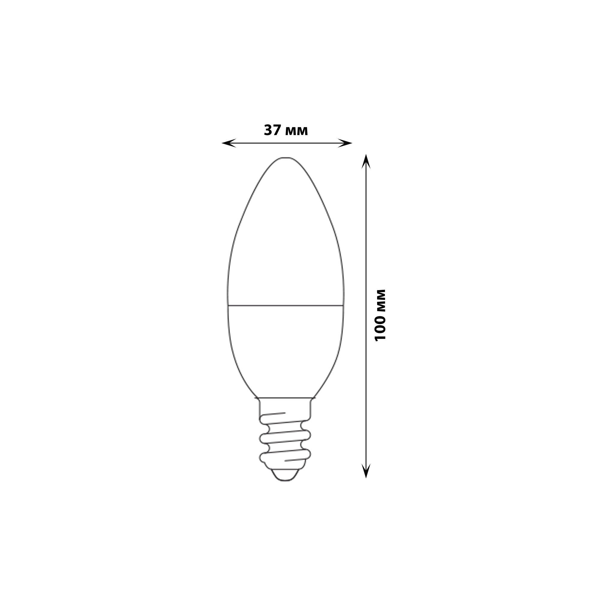 LED-C37-6W-WW-E14-FR-MB PLM11WH Лампа светодиодная. Форма свеча. матовая. Серия Multibright. Теплый белый свет 3000K. 100-50-10. Картон. ТМ Uniel.