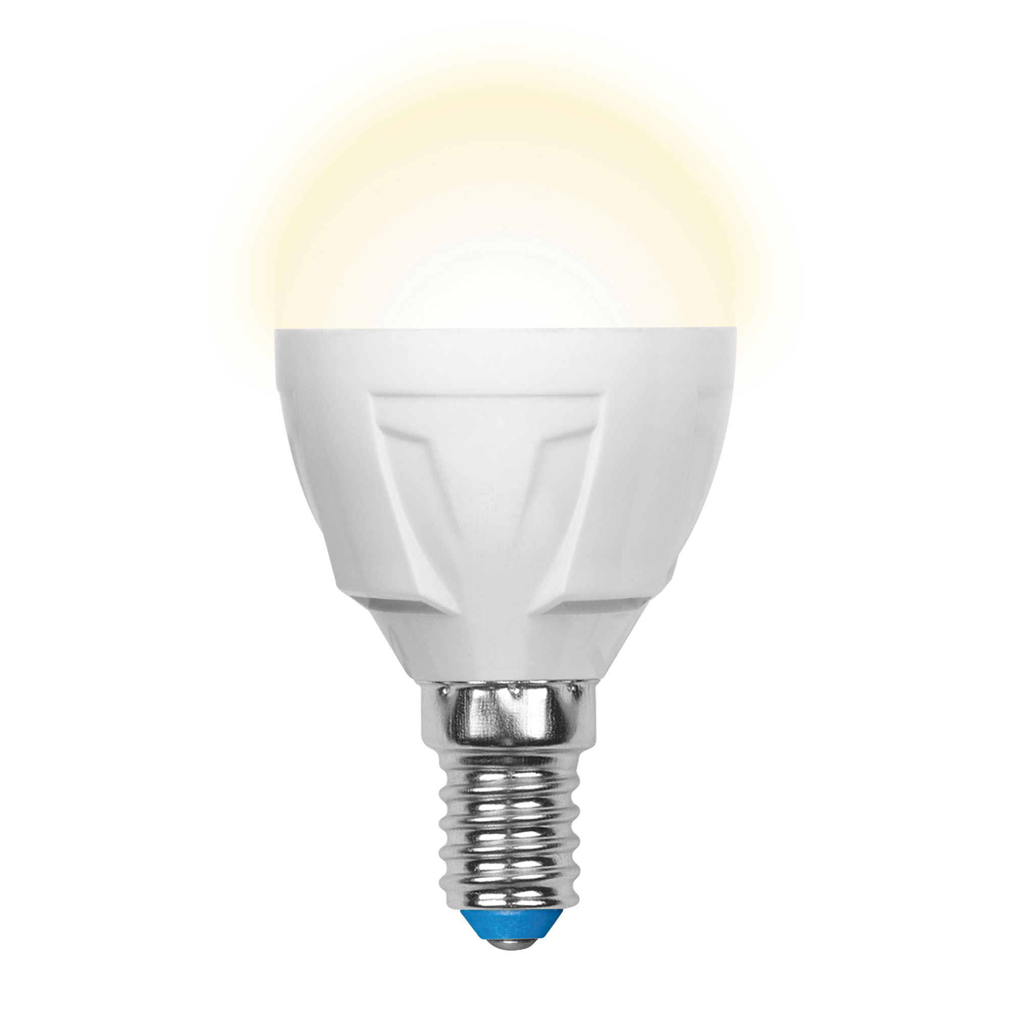 LED-G45 7W-WW-E14-FR PLP01WH Лампа светодиодная. Форма шар. матовая. Серия ЯРКАЯ. Теплый белый свет 3000K. Картон. ТМ Uniel