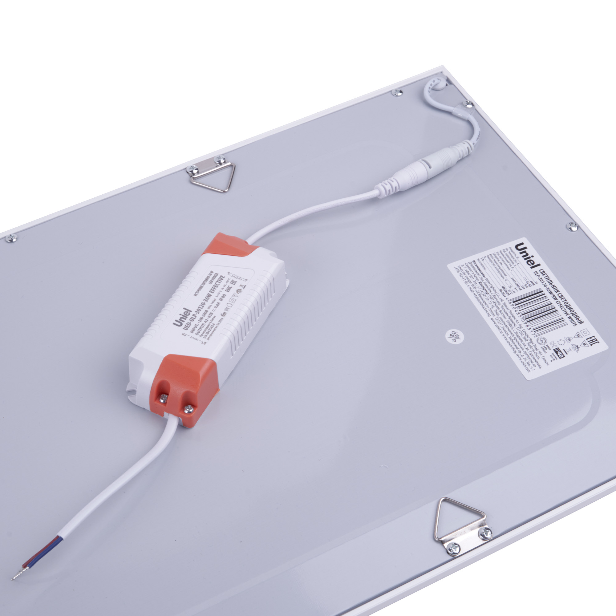 ULP-30120-36W-NW EFFECTIVE WHITE Светильник светодиодный потолочный встраиваемый. Белый свет 4000K. Корпус белый. В комплекте с и-п. ТМ Uniel.