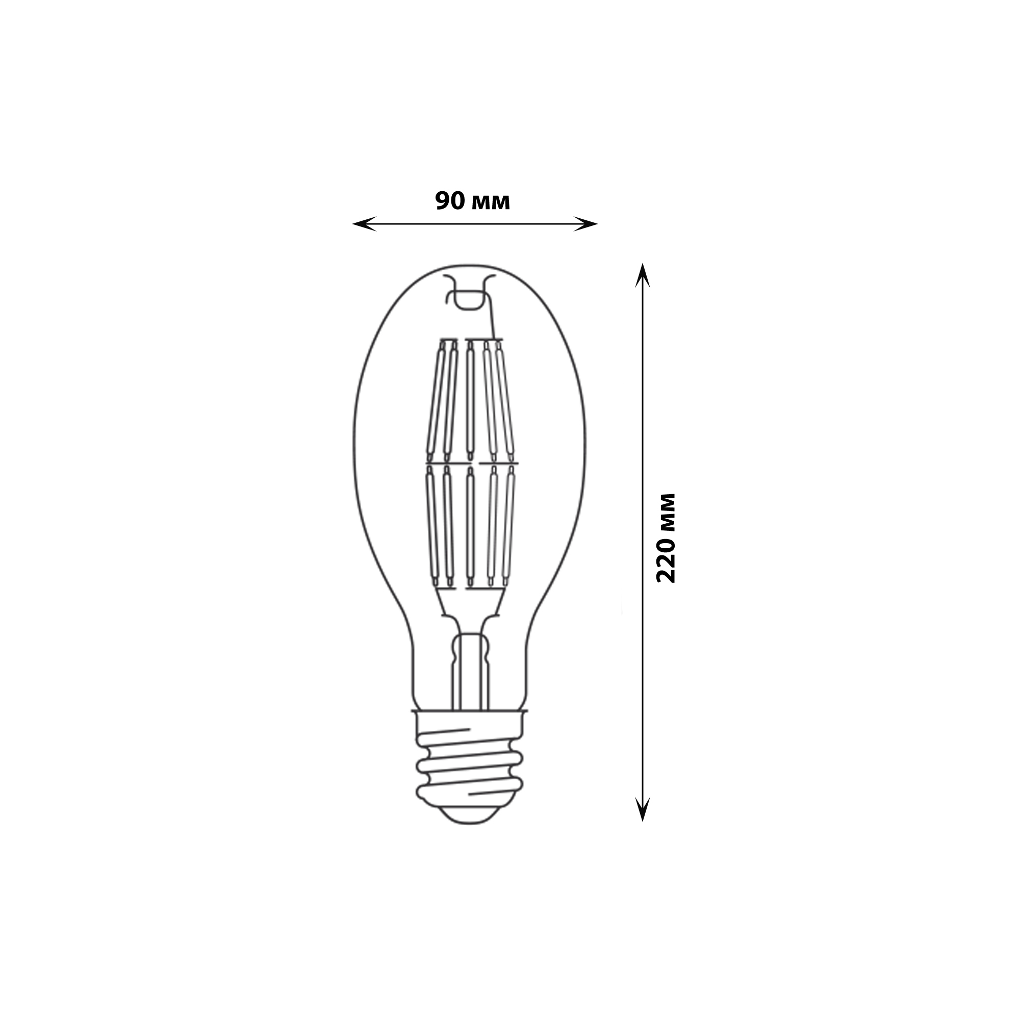 LED-ED90-30W-DW-E40-CL GLP05TR Лампа светодиодная. прозрачная. Дневной белый свет 6500K. Картон. ТМ Uniel