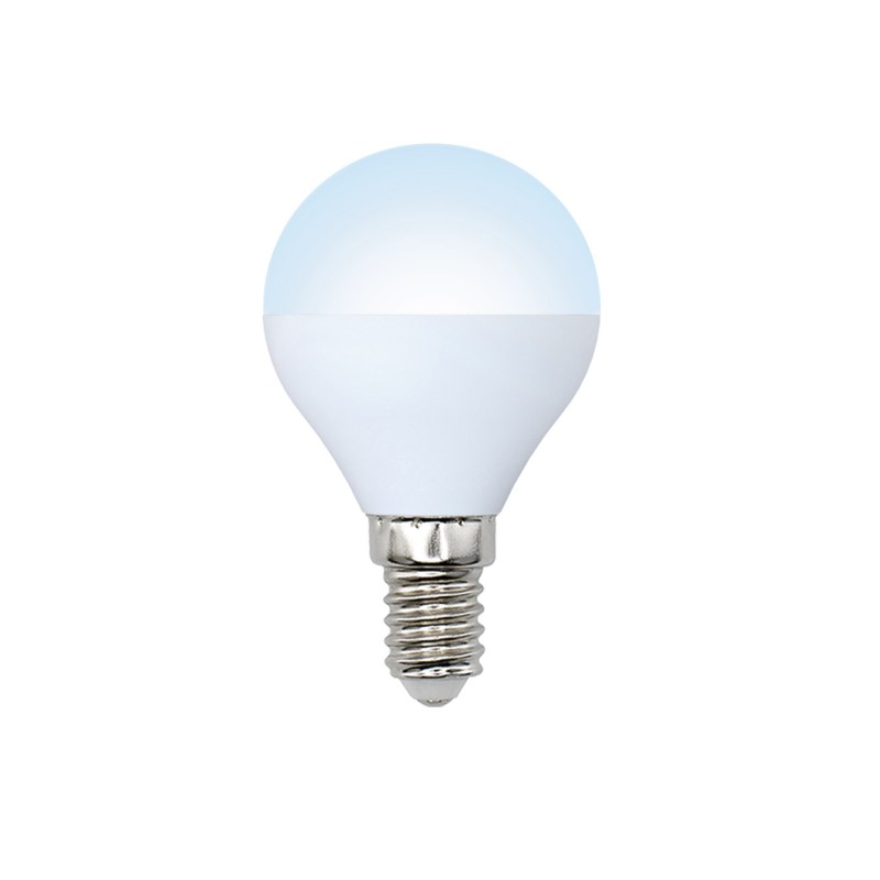 LED-G45-7W-NW-E14-FR-NR Лампа светодиодная. Форма шар. матовая. Серия Norma. Белый свет 4000K. Картон. ТМ Volpe