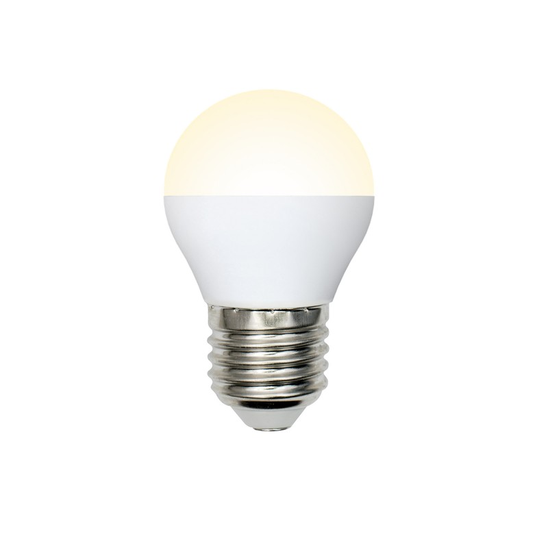 LED-G45-7W-WW-E27-FR-NR Лампа светодиодная. Форма шар. матовая. Серия Norma. Теплый белый свет 3000K. Картон. ТМ Volpe