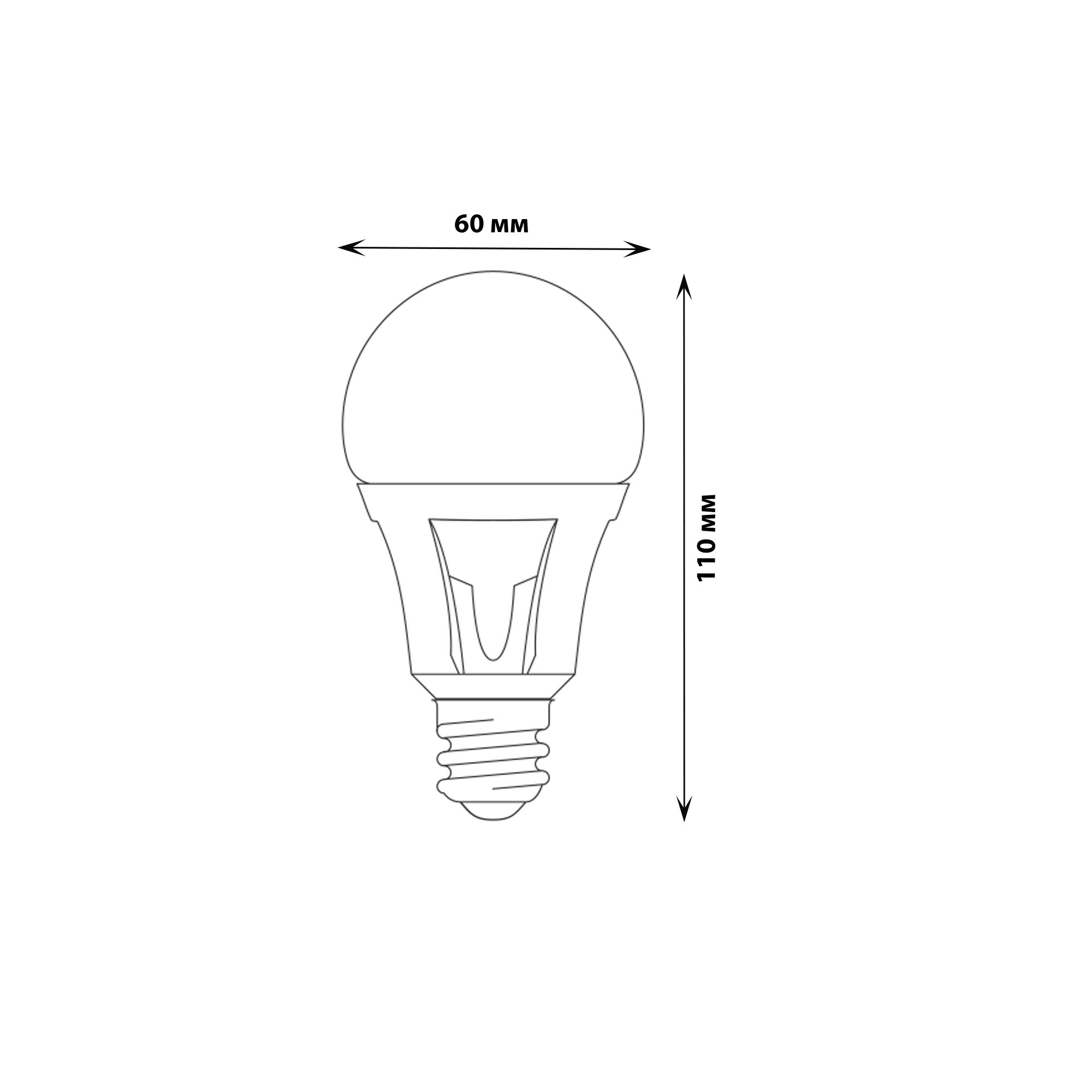 LED-A60 10W-3000K-E27-FR-DIM PLP01WH Лампа светодиодная. диммируемая. Форма А. матовая. Серия Яркая. Теплый белый свет 3000К. Картон. ТМ Uniel.