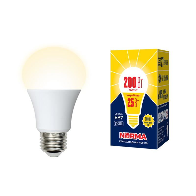 Volpe LED-A70-25W/3000K/E27/FR/NR картон