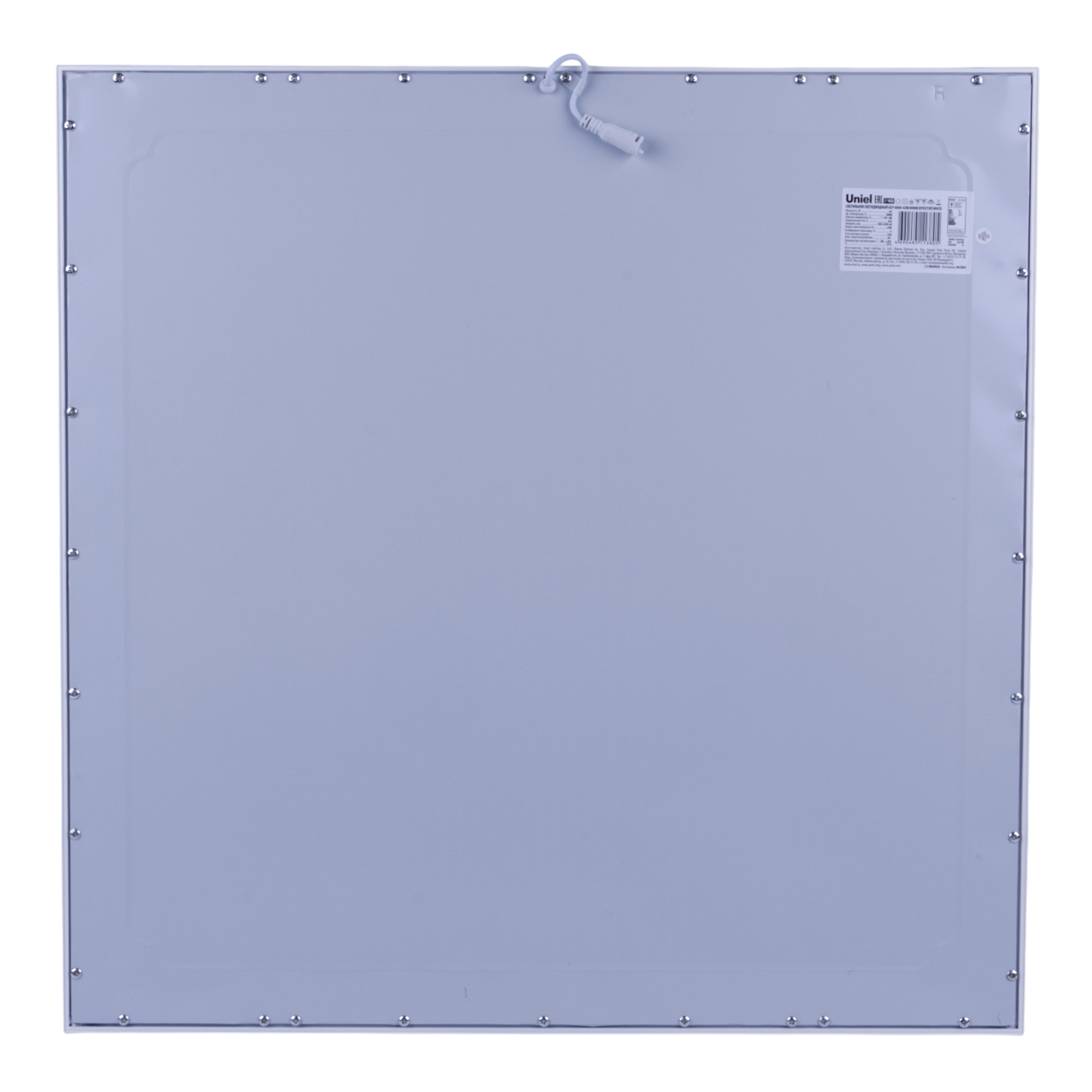 ULP-6060-42W-6500K EFFECTIVE WHITE Светильник светодиодный потолочный встраиваемый. Дневной свет 6500K. Корпус белый. В комплекте с и-п. ТМ Uniel.