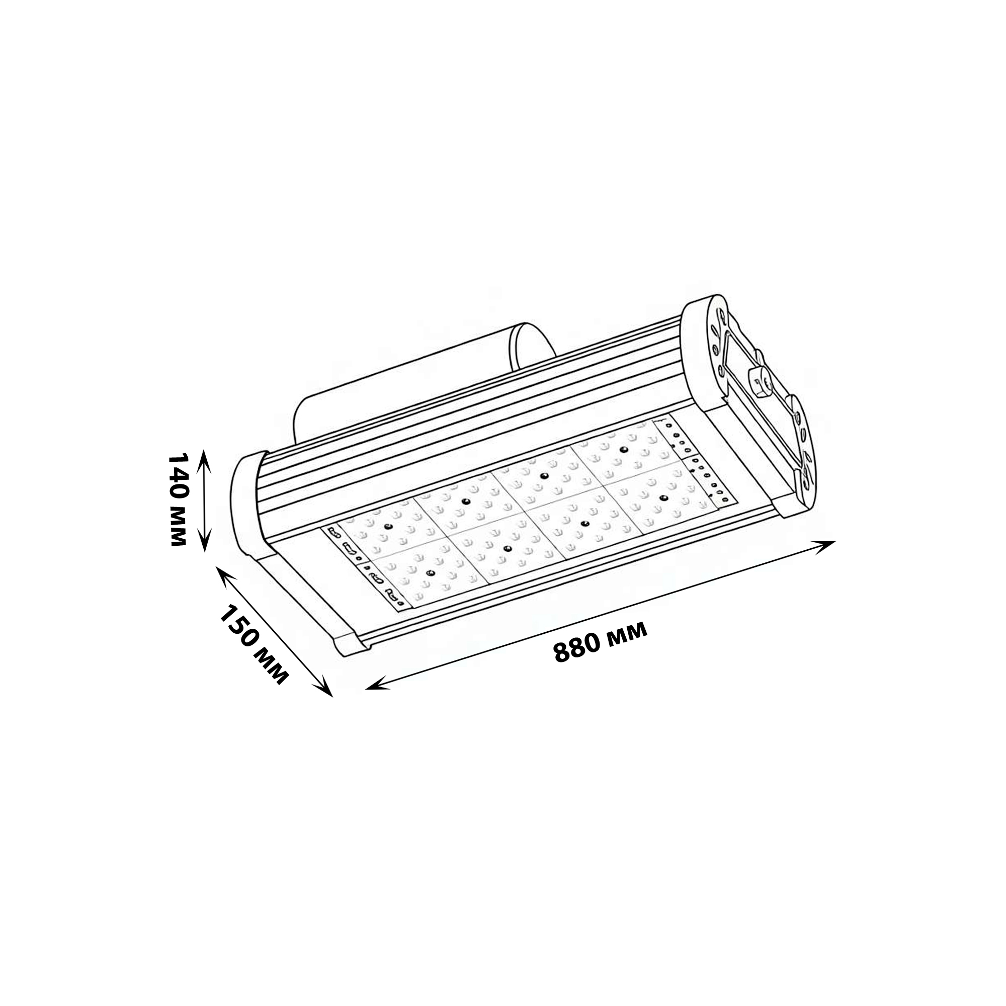 ULV-R24J 200W-5000К IP65 SILVER Светильник светодиодный уличный консольный. Белый свет 5000К. КСС Д. TM Uniel