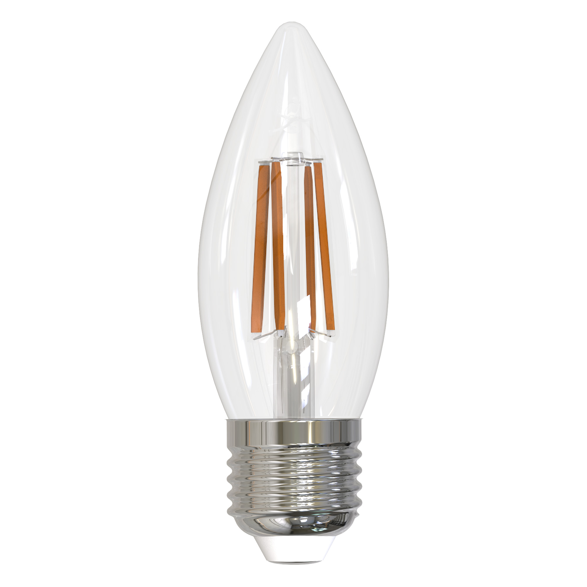 LED-C35-9W-3000K-E27-CL PLS02WH Лампа светодиодная. Форма свеча. прозрачная. Серия Sky. Теплый белый свет 3000К. Картон. ТМ Uniel.