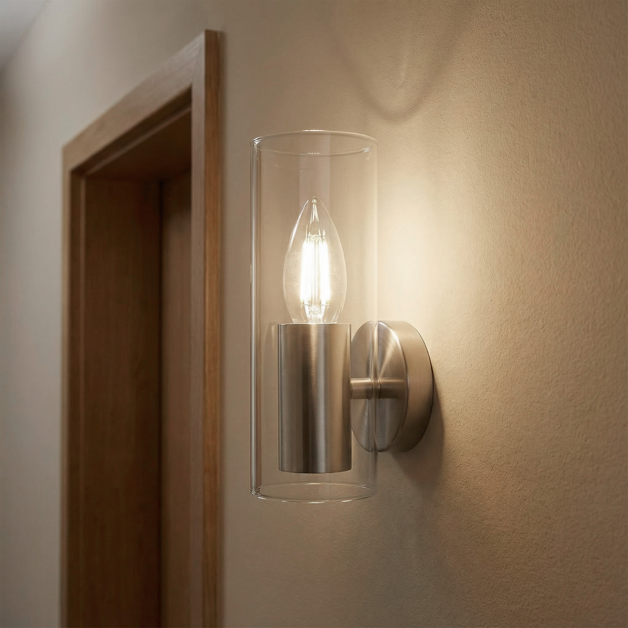 LED-C35-9W-4000K-E27-CL PLS02WH Лампа светодиодная. Форма свеча. прозрачная. Серия Sky. Белый свет 4000К. Картон. ТМ Uniel.