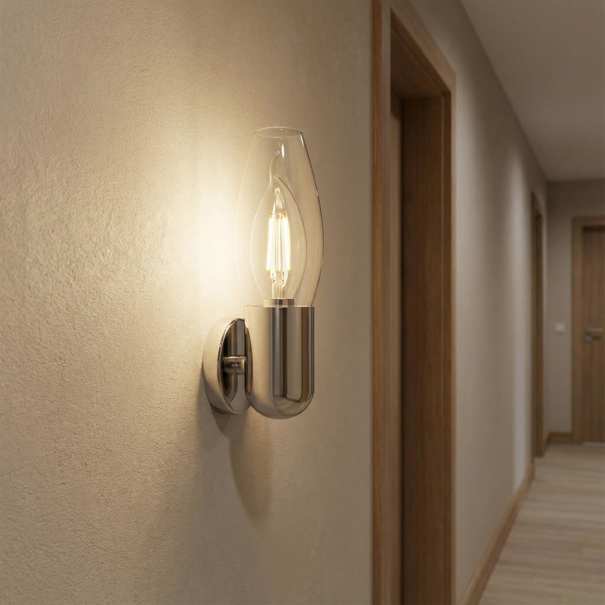 LED-CW35-9W-4000K-E14-CL PLS02WH Лампа светодиодная. Форма свеча на ветру. прозрачная. Серия Sky. Белый свет 4000К. Картон. ТМ Uniel.