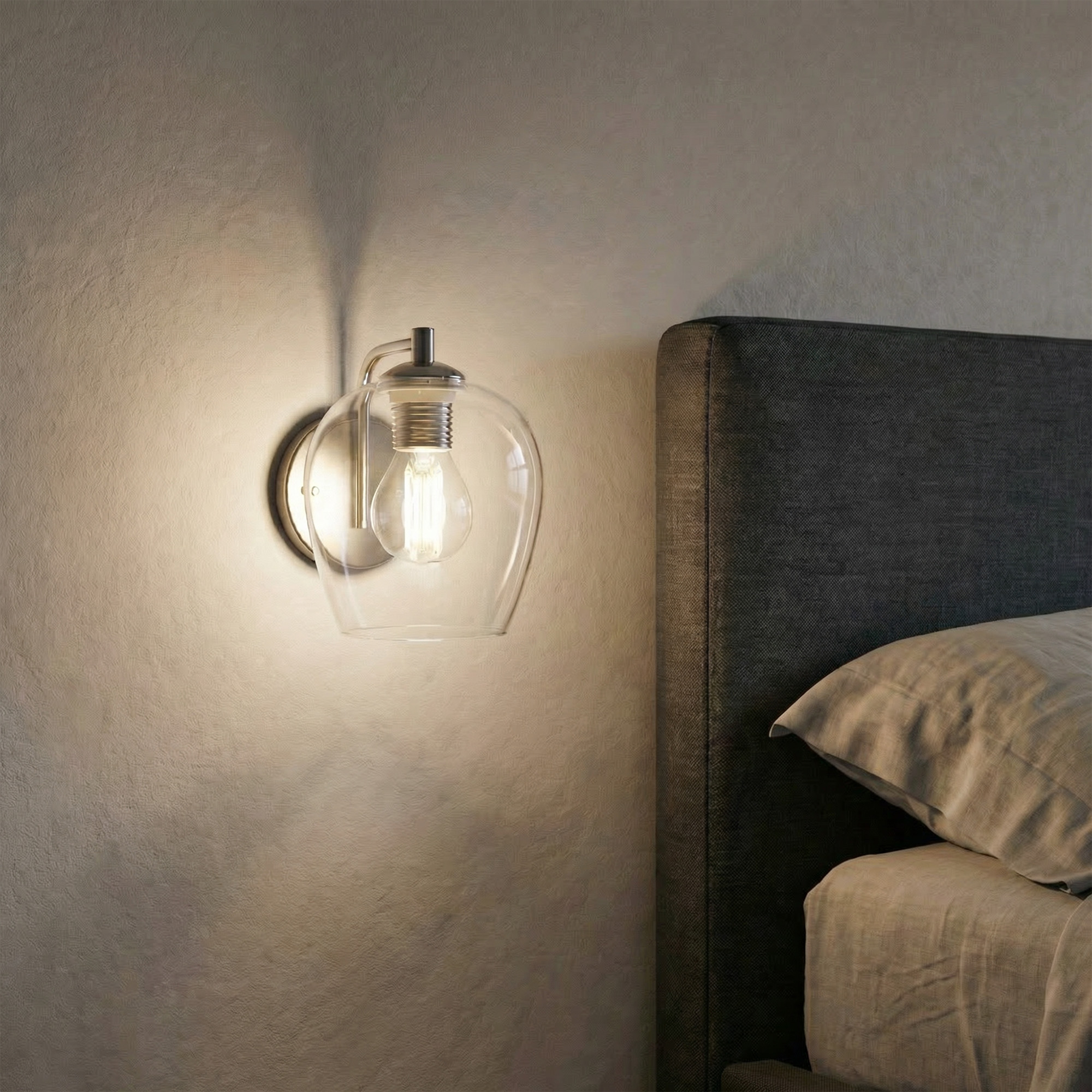 LED-G45-9W-4000K-E14-CL PLS02WH Лампа светодиодная. Форма шар. прозрачная. Серия Sky. Белый свет 4000К. Картон. ТМ Uniel.