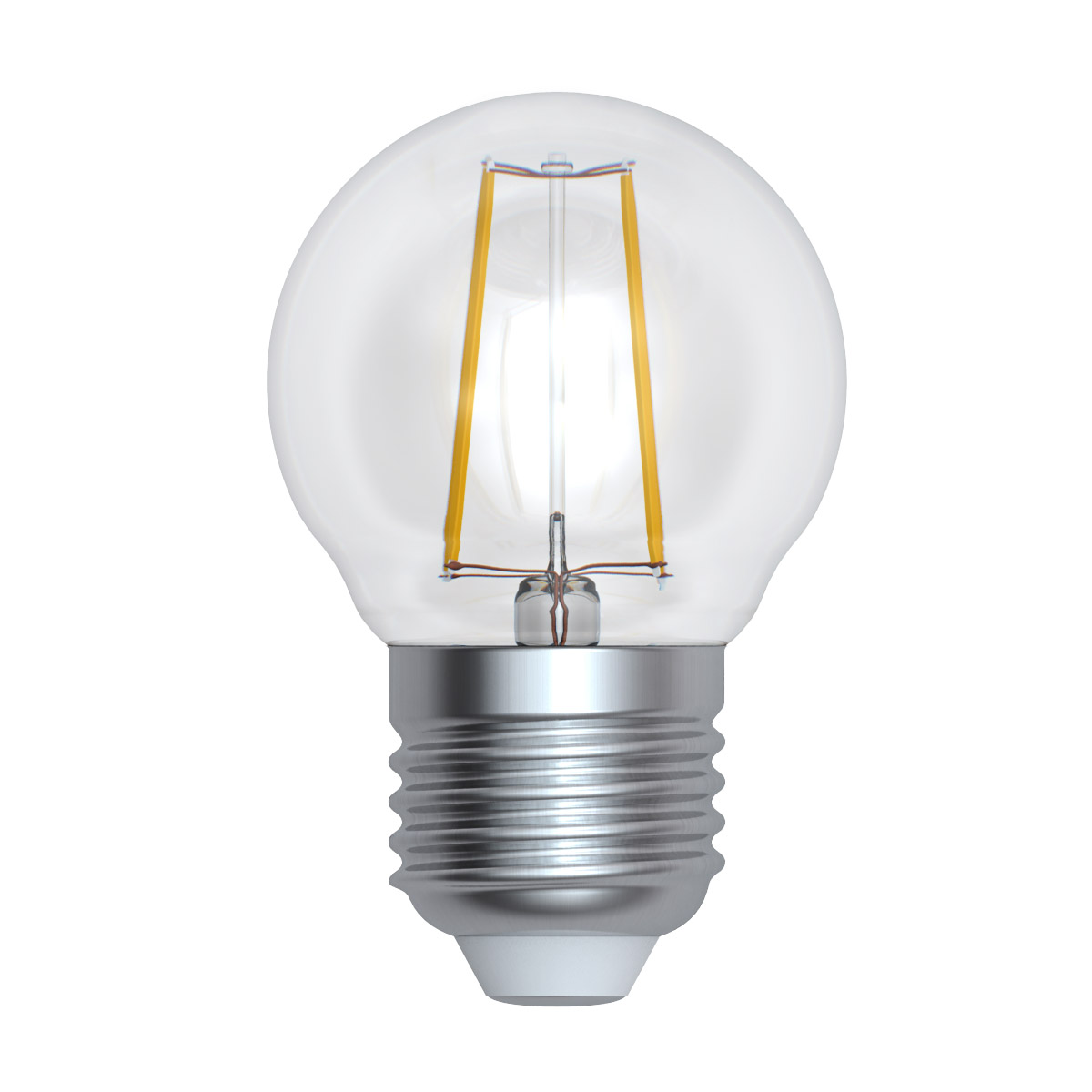 LED-G45-9W-3000K-E27-CL PLS02WH Лампа светодиодная. Форма шар. прозрачная. Серия Sky. Теплый белый свет 3000К. Картон. ТМ Uniel.