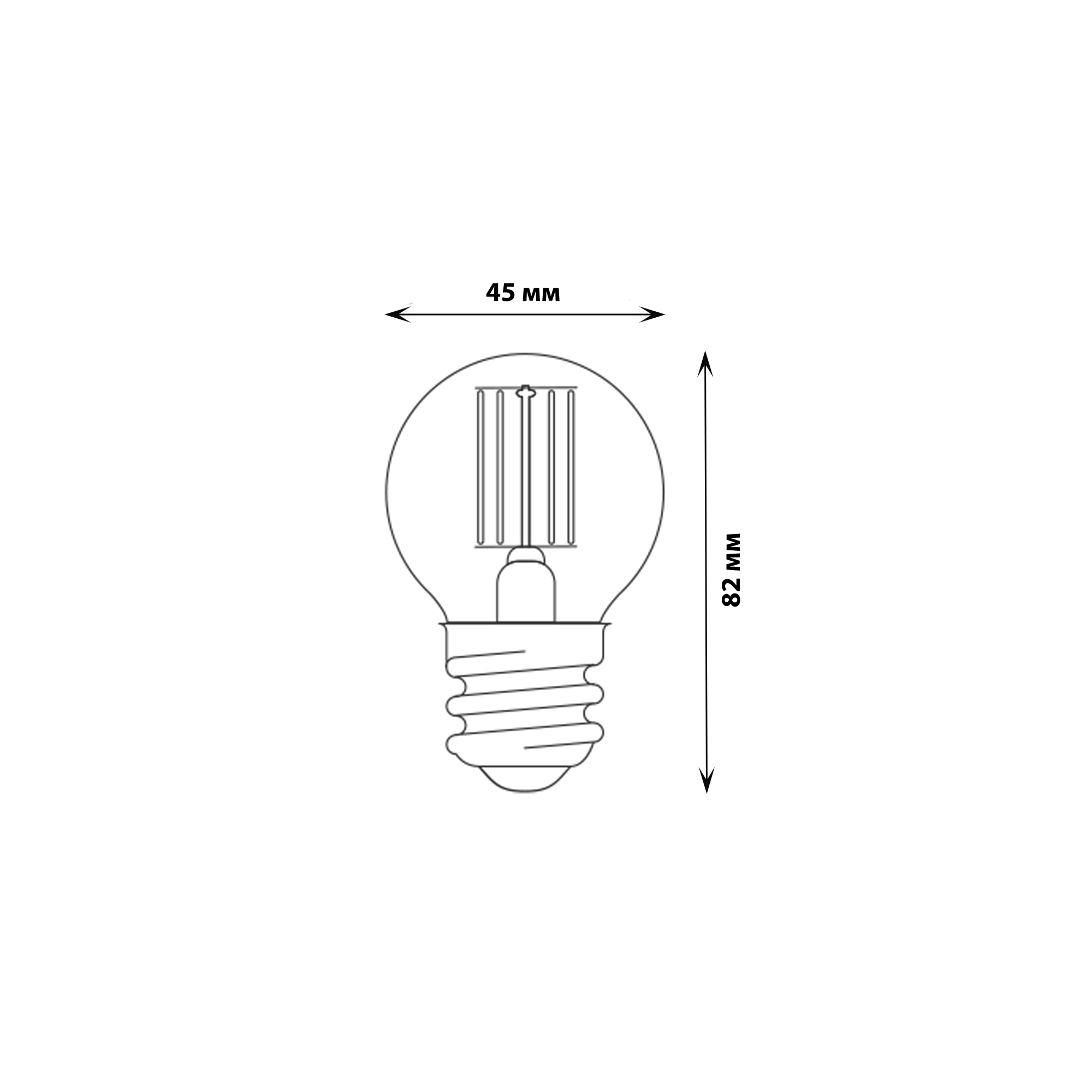 LED-G45-9W-4000K-E27-CL PLS02WH Лампа светодиодная. Форма шар. прозрачная. Серия Sky. Белый свет 4000К. Картон. ТМ Uniel.