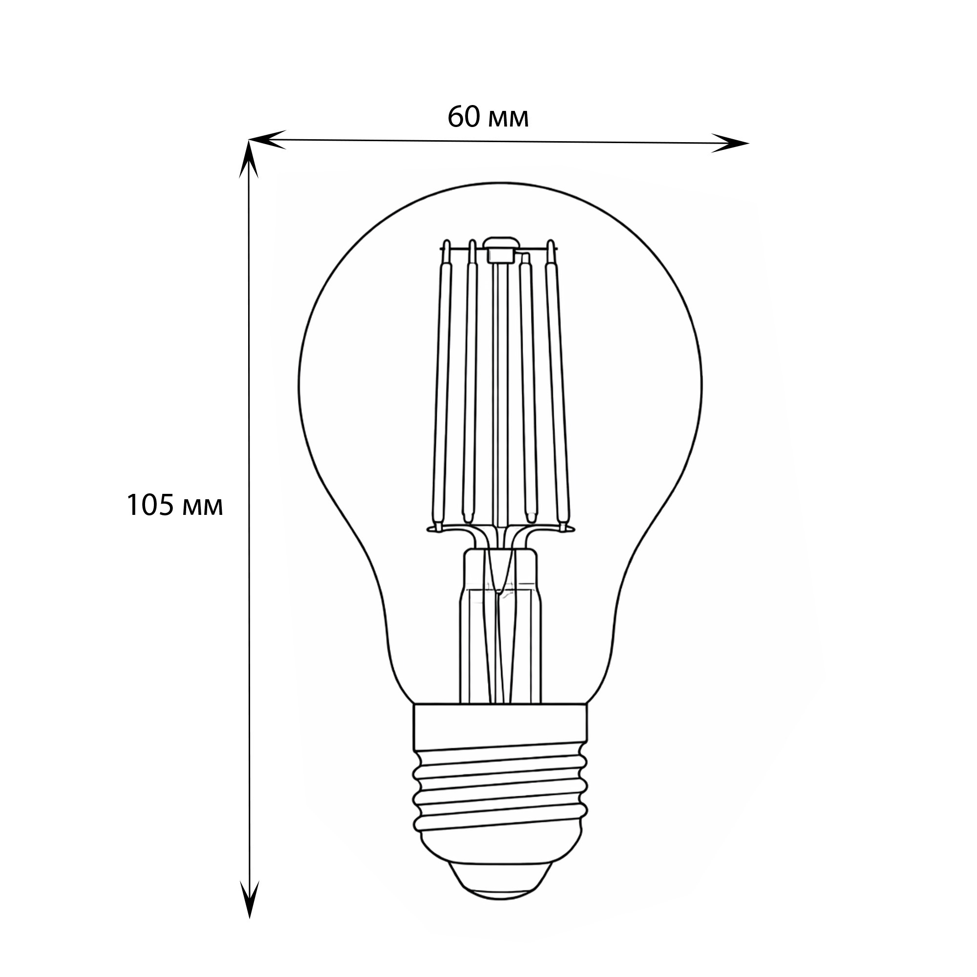 LED-A60-12W-3000K-E27-CL-DIM GLA01TR Лампа светодиодная диммируемая. Форма А. прозрачная. Серия Air. Теплый белый свет 3000K. Картон. ТМ Uniel.
