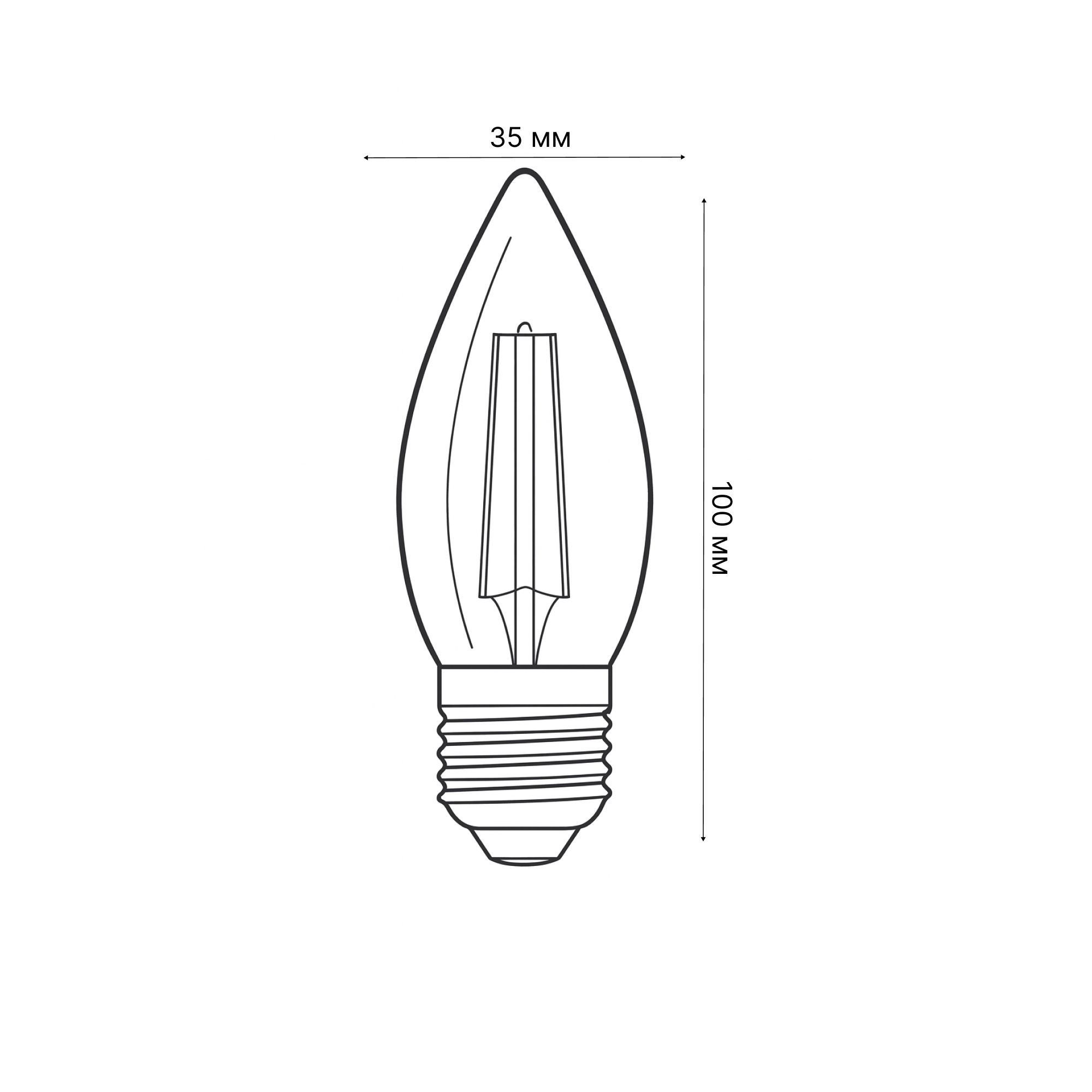 LED-C35-9W-3000K-E27-CL-DIM GLA01TR Лампа светодиодная диммируемая. Форма свеча. прозрачная. Серия Air. Теплый белый свет 3000K. Картон. ТМ Uniel.