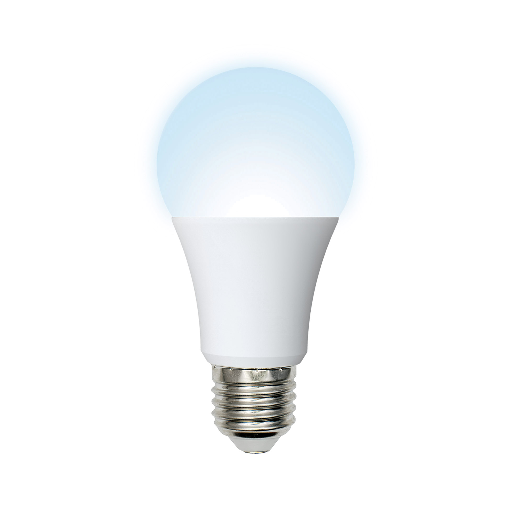 LED-A60-9W-4000K-E27-FR-NR Лампа светодиодная. Форма A. матовая. Серия Norma. Белый свет 4000K. Картон. ТМ Volpe