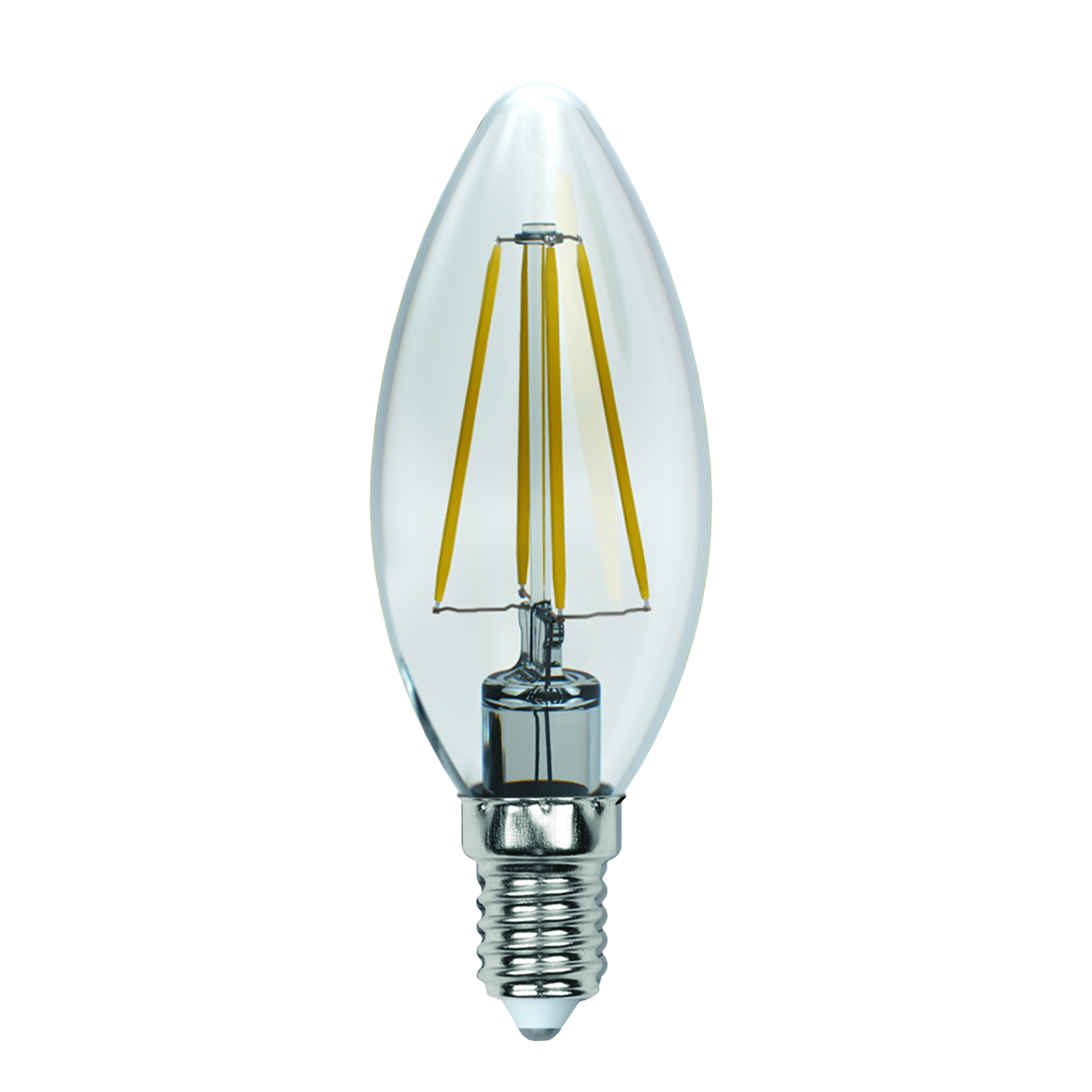 LED-C35-13W-3000K-E14-CL PLS02WH Лампа светодиодная. Форма свеча. прозрачная. Серия Sky. Теплый белый свет 3000К. Картон. ТМ Uniel.