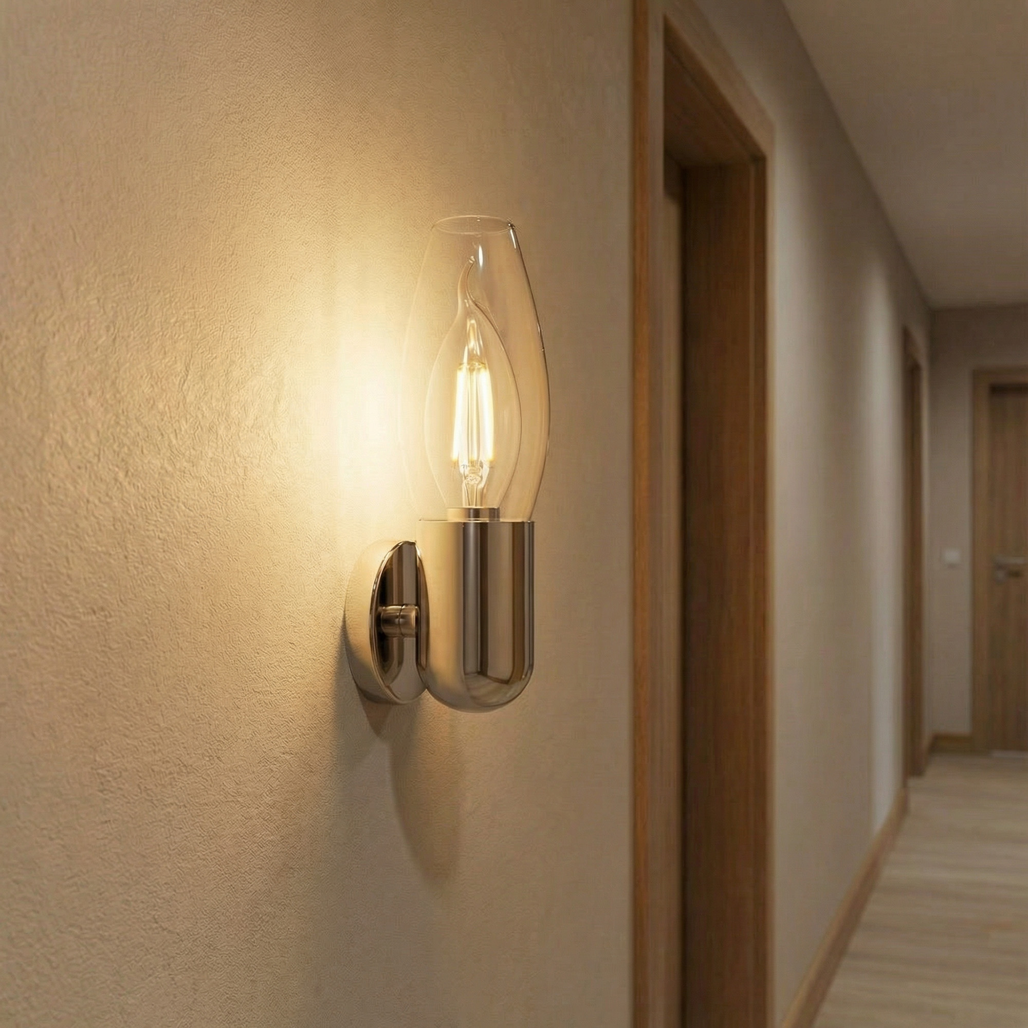 LED-CW35-13W-3000K-E14-CL PLS02WH Лампа светодиодная. Форма свеча на ветру. прозрачная. Серия Sky. Теплый белый свет 3000К. Картон. ТМ Uniel.