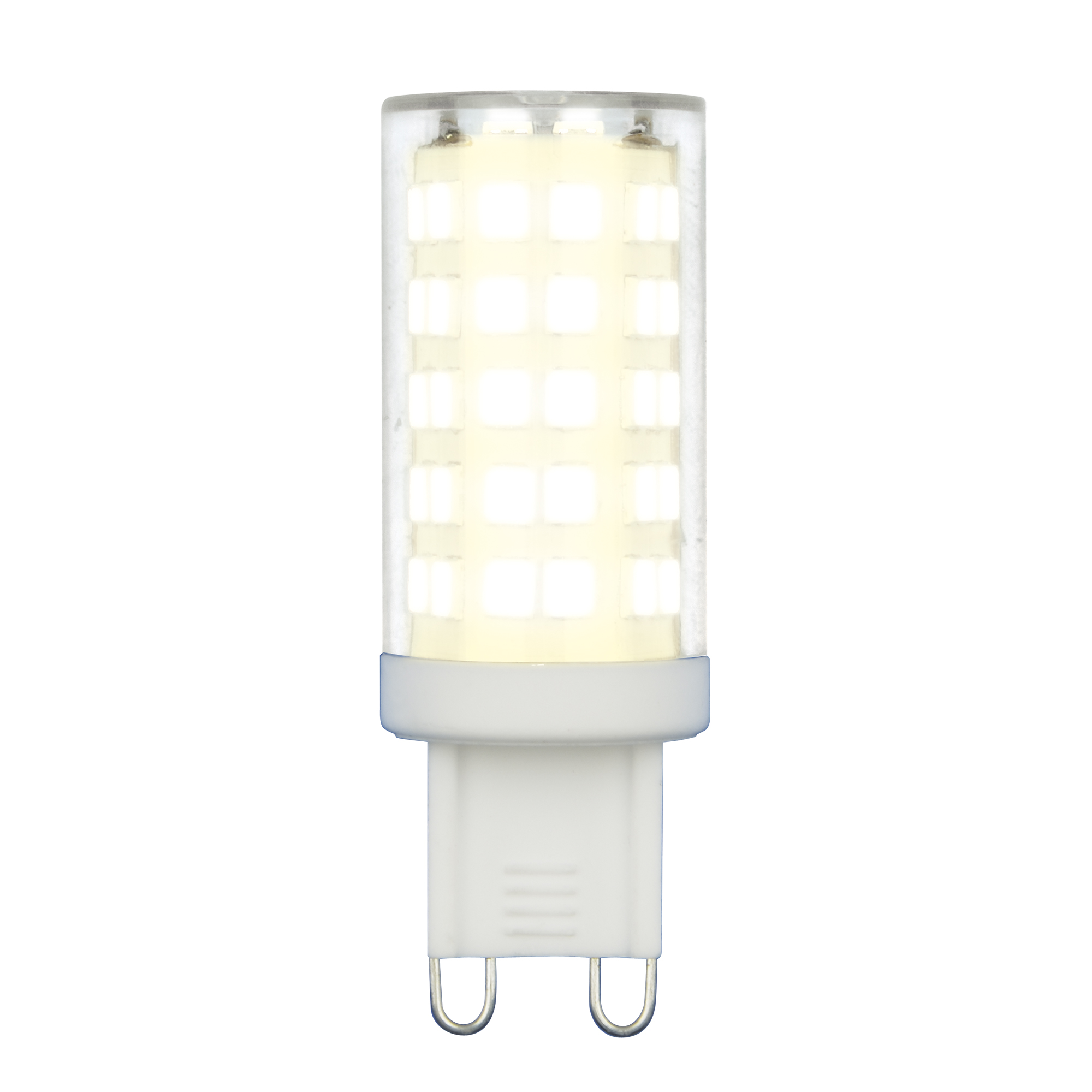 LED-JCD-9W-3000K-G9-CL GLZ09TR Лампа светодиодная. прозрачная. Теплый белый свет 3000К. Картон. ТМ Uniel.