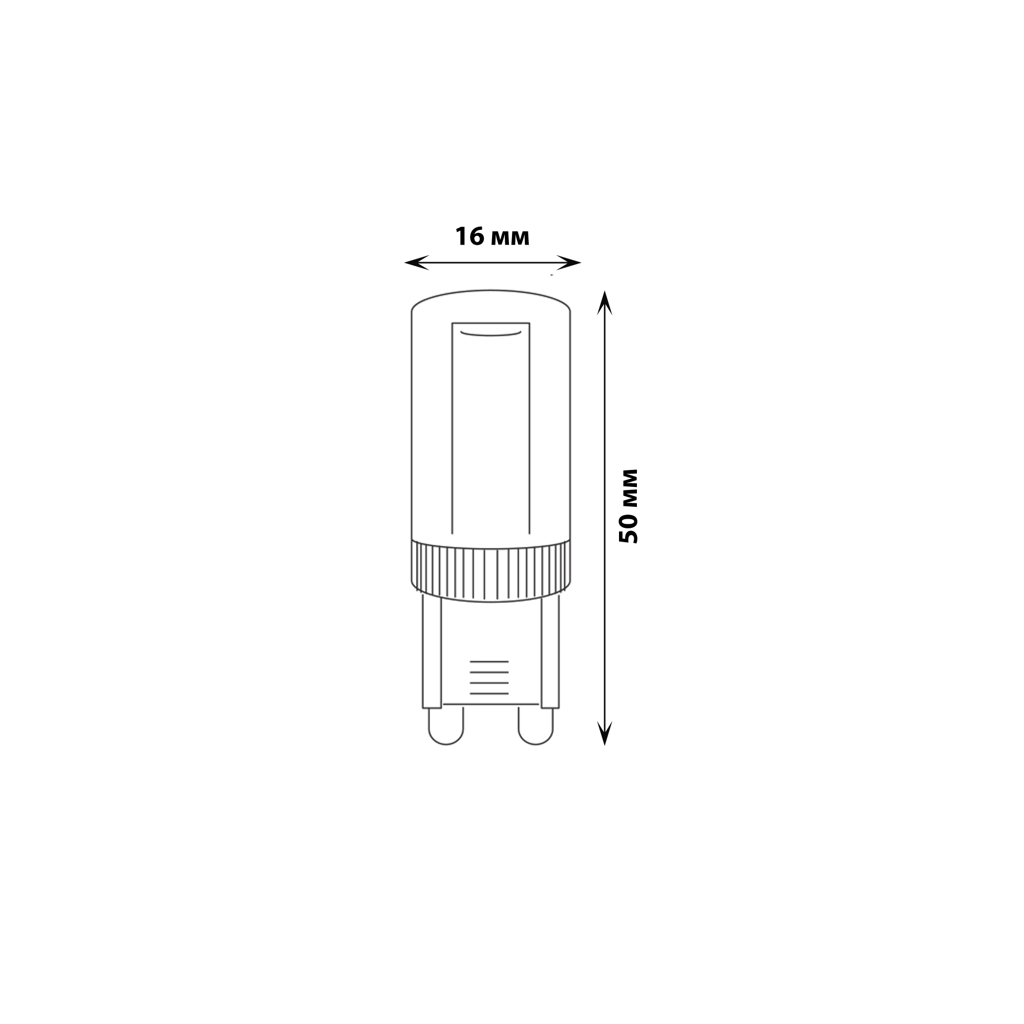 LED-JCD-5W-3000K-G9-CL GLZ09TR Лампа светодиодная. прозрачная. Теплый белый свет 3000К. Картон. ТМ Uniel.