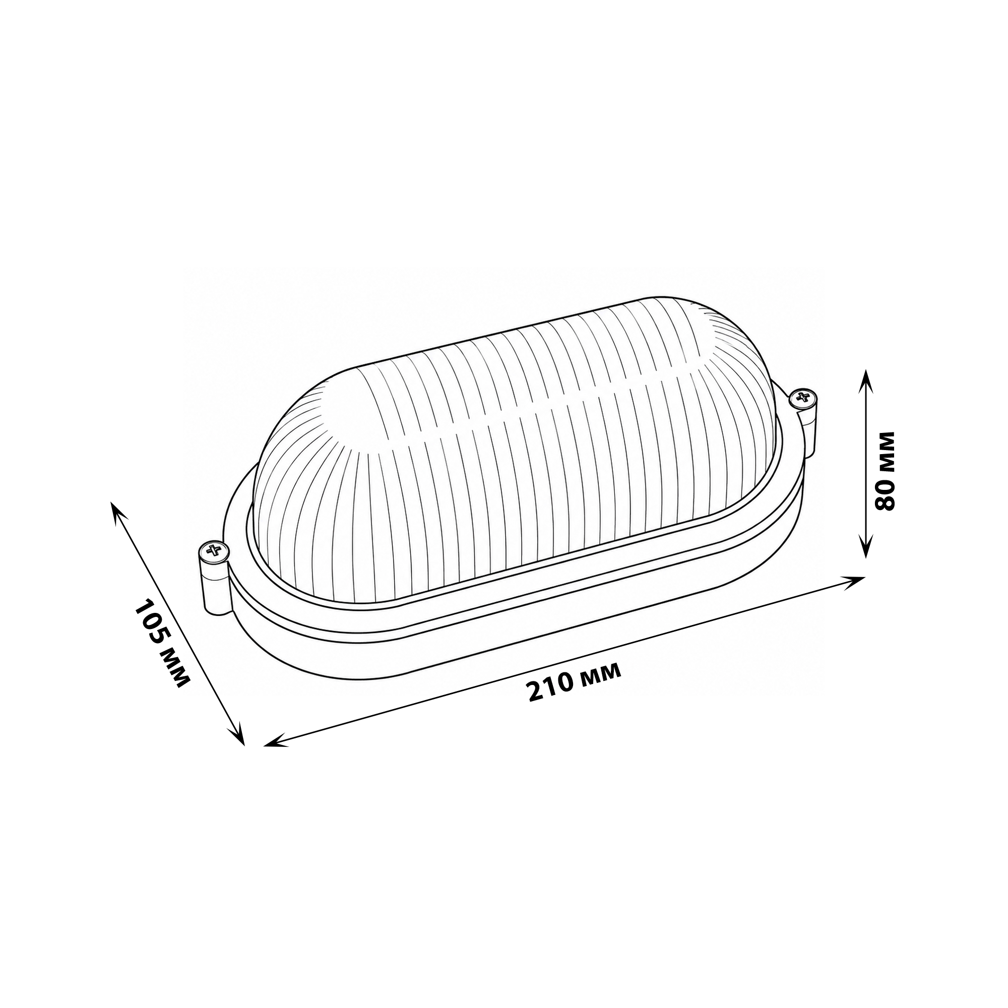 UWL-O01 100W-E27 IP54 WHITE Овал Светильник влагозащищенный под лампу Е27. ТМ Uniel.