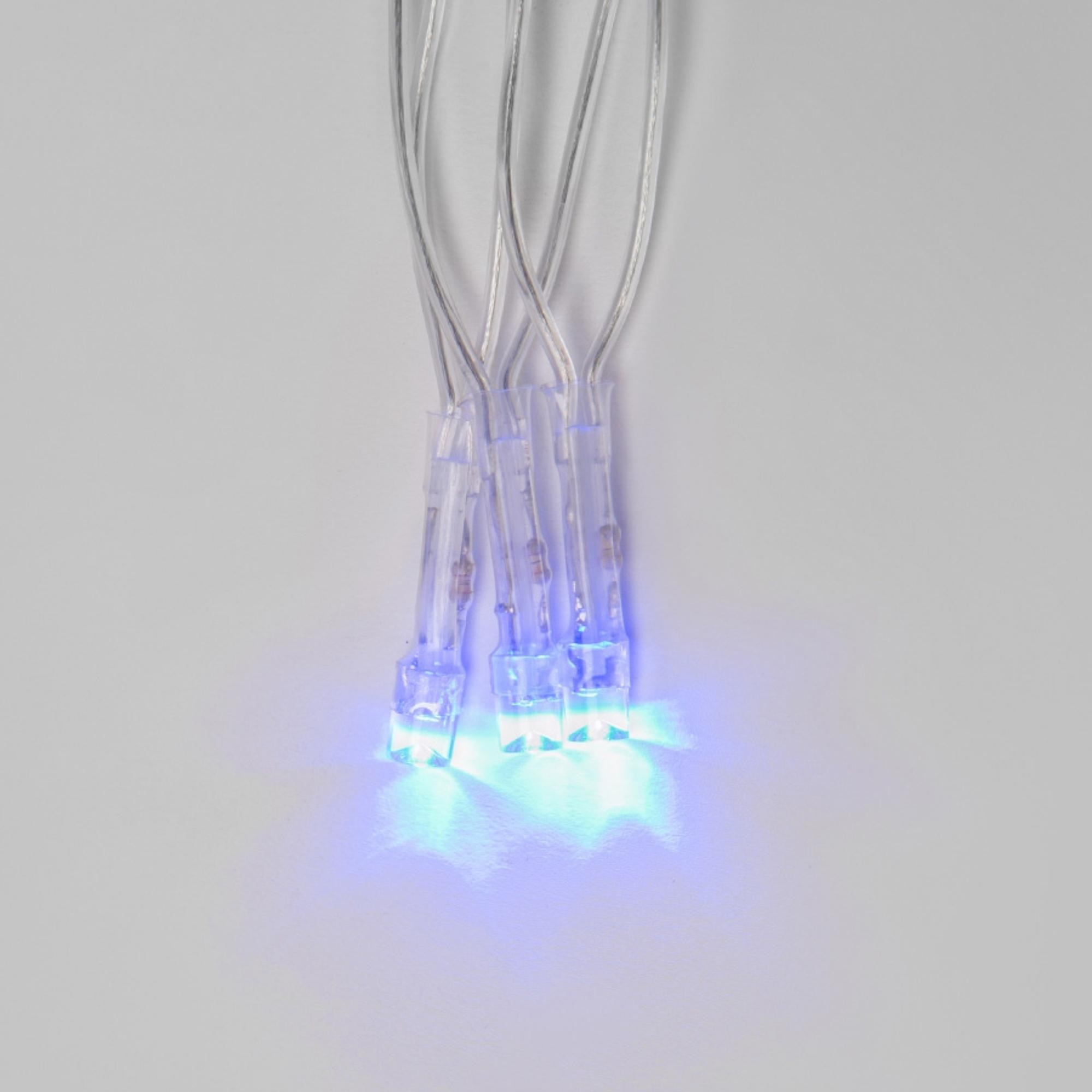 ULD-S1000-100-DTA BLUE IP20 Гирлянда светодиодная. 10м. 100 светодиодов. Синий свет. Провод прозрачный. ТМ Uniel