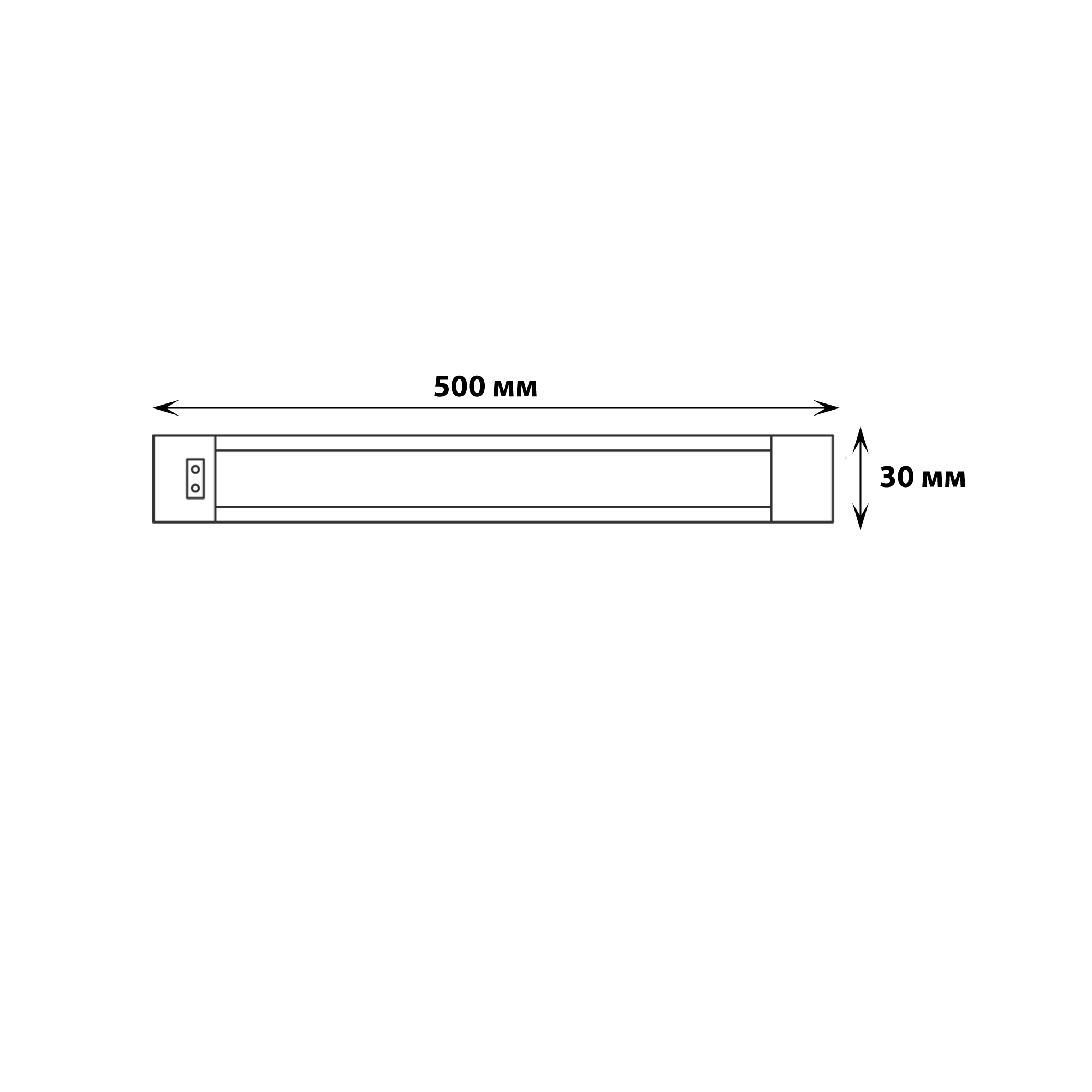 ULI-F47-8W-4500K-DIM SENSOR IP20 SILVER Светильник светодиодный для мебели. 500x30x11.5мм. 600Lm. ТМ Uniel