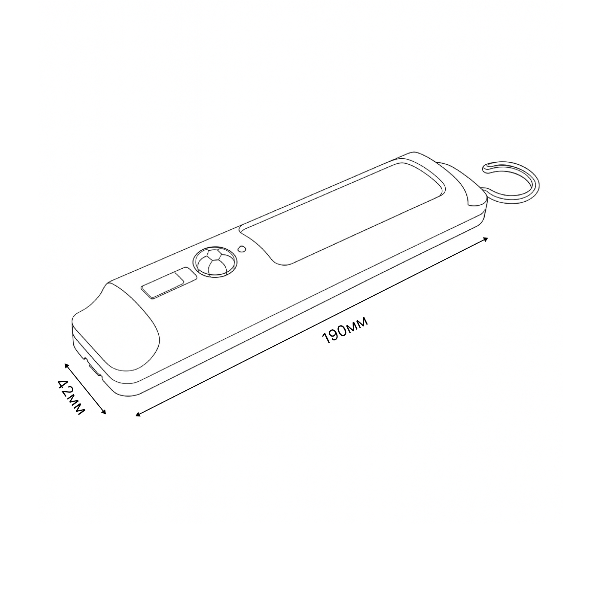 ULM-F47-0.9W-4500K-3AA SENSOR IP20 WHITE Светильник светодиодный для мебели с датчиком движения. Питание 3АА не в-к. 200x42x36.5мм. 150Lm. ТМ Uniel