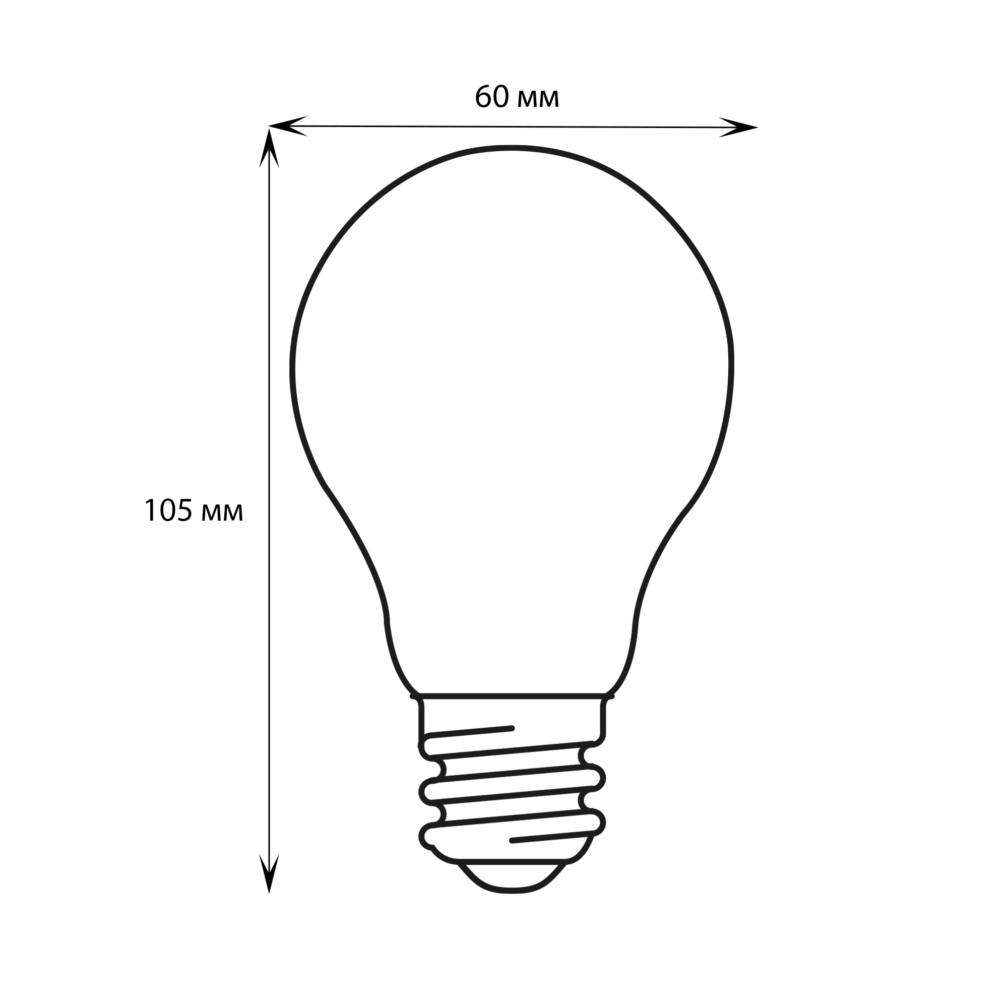 LED-A60-9W-4000K-E27-FR-SLF Лампа светодиодная. Форма A. матовая. Белый свет 4000K. ТМ Volpe